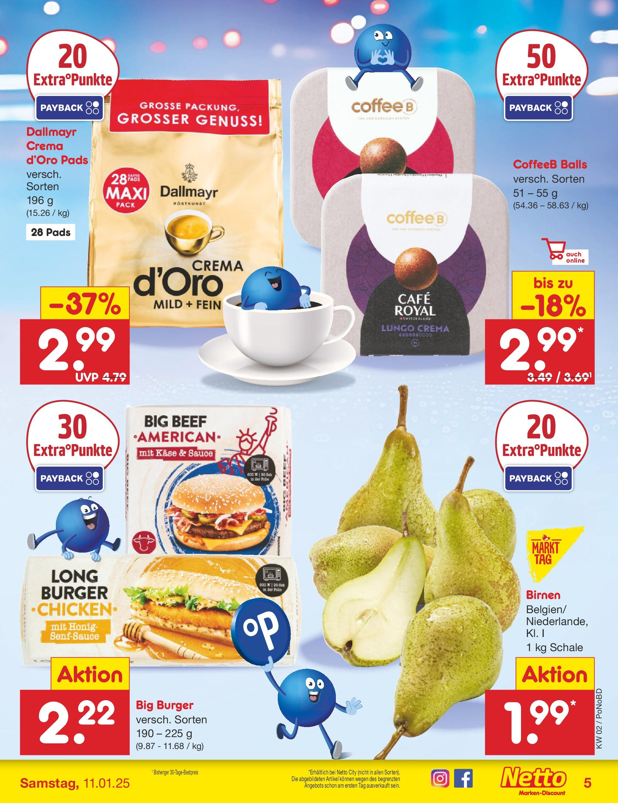 Netto Marken-Discount - Netto: Getränkeangebote (ab 06.01.2025) » Angebote | Seite: 5 | Produkte: Käse, Burger, Dallmayr