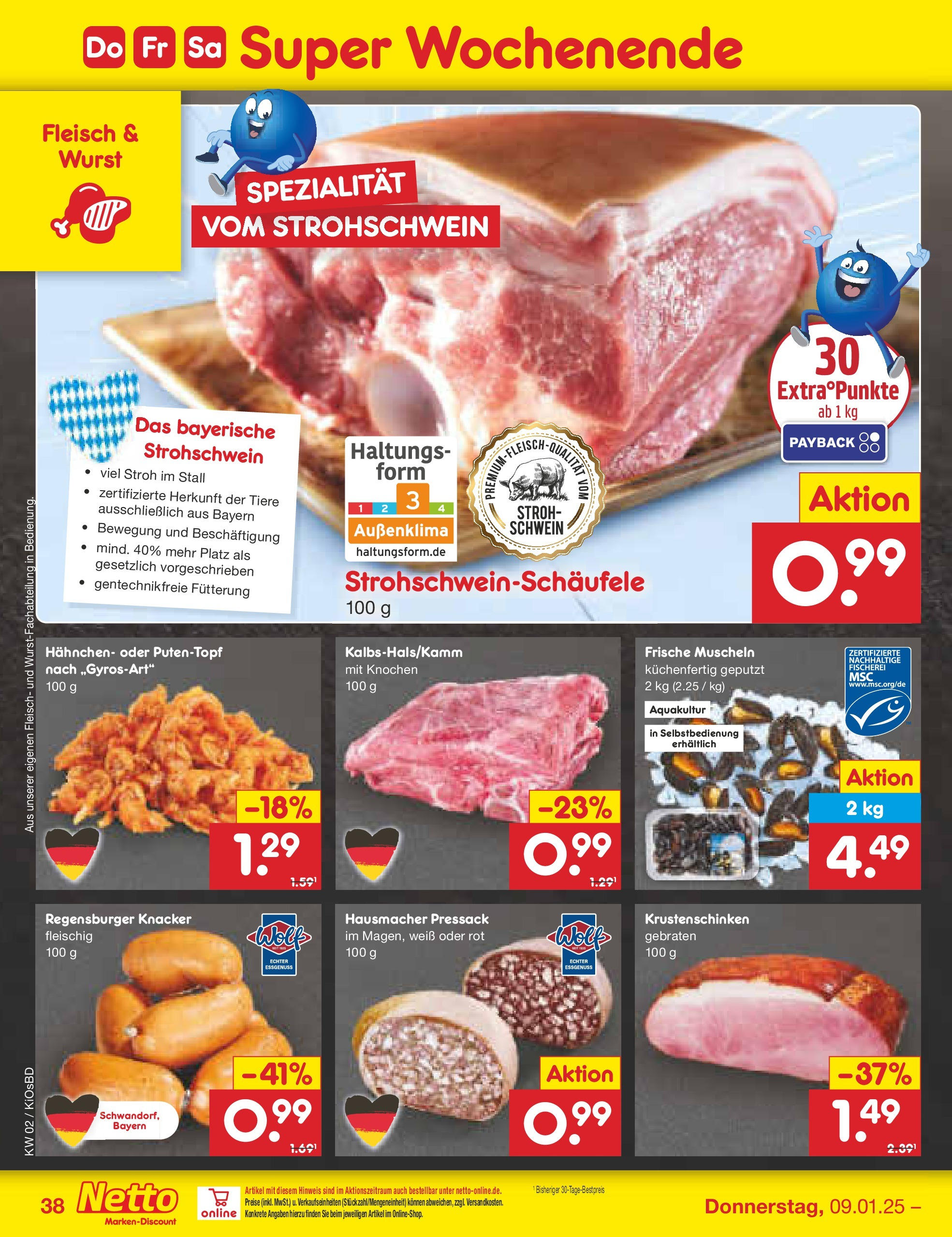 Netto Marken-Discount - Netto: Getränkeangebote (ab 06.01.2025) » Angebote | Seite: 54 | Produkte: Hahnchen, Wurst, Fleisch