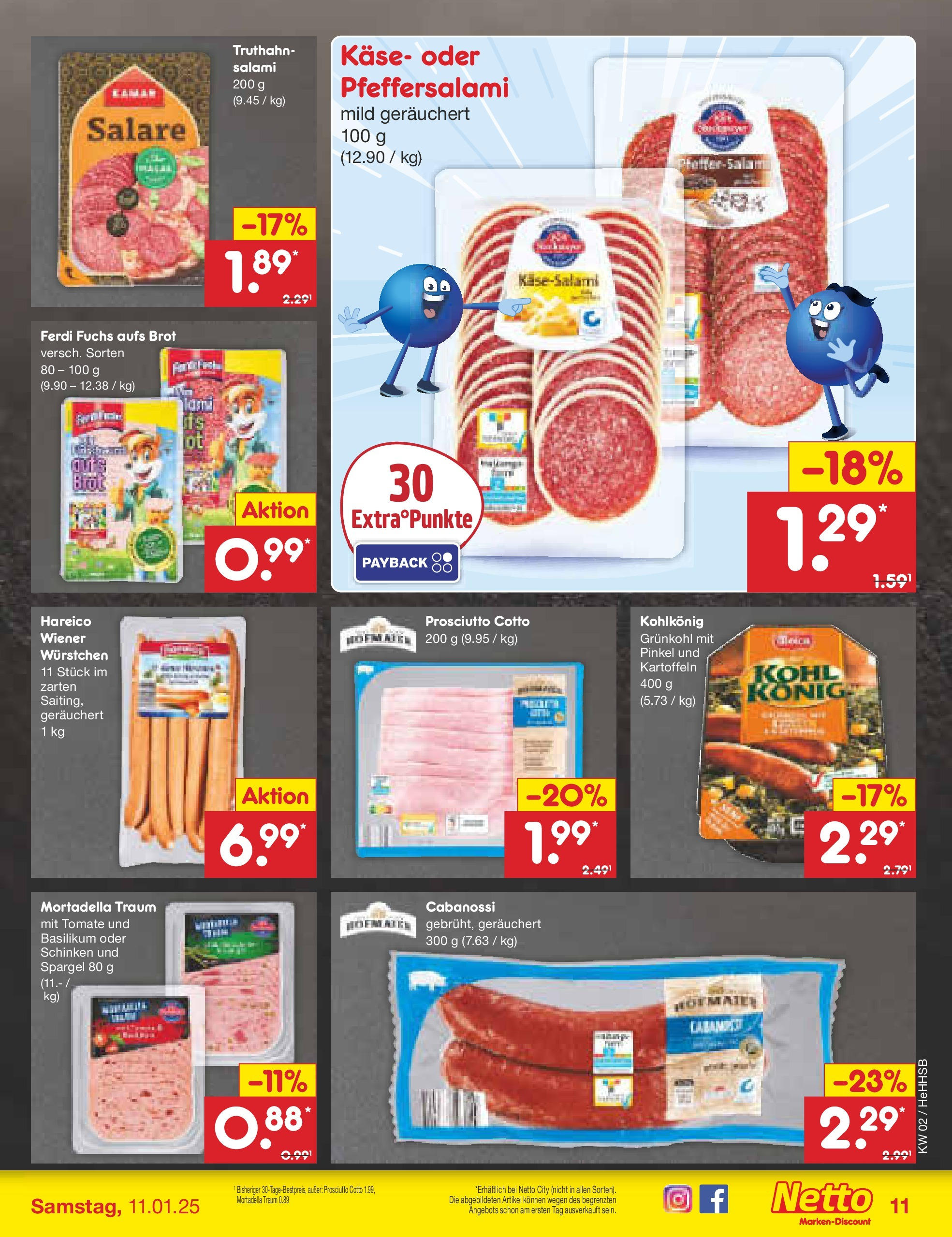 Netto Marken-Discount - Netto: Getränkeangebote (ab 06.01.2025) » Angebote | Seite: 11 | Produkte: Käse, Spargel, Kartoffeln, Schinken