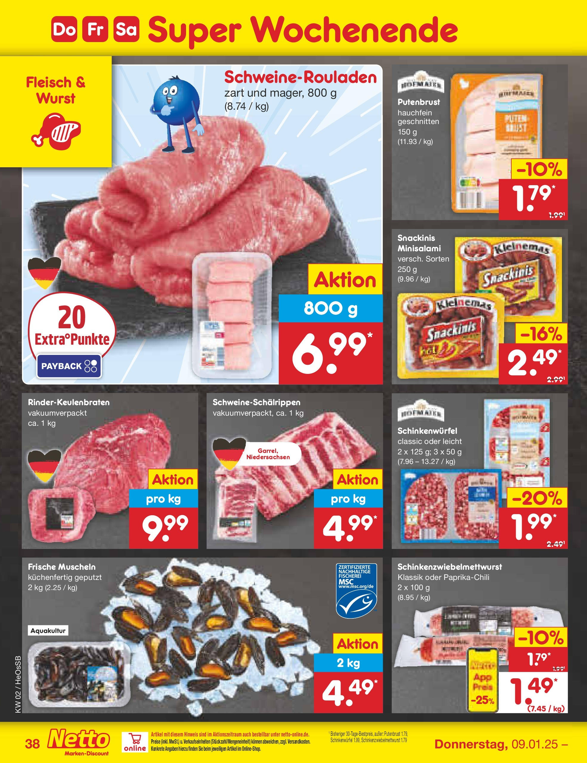 Netto Marken-Discount - Netto: Getränkeangebote (ab 06.01.2025) » Angebote | Seite: 54 | Produkte: Wurst, Fleisch