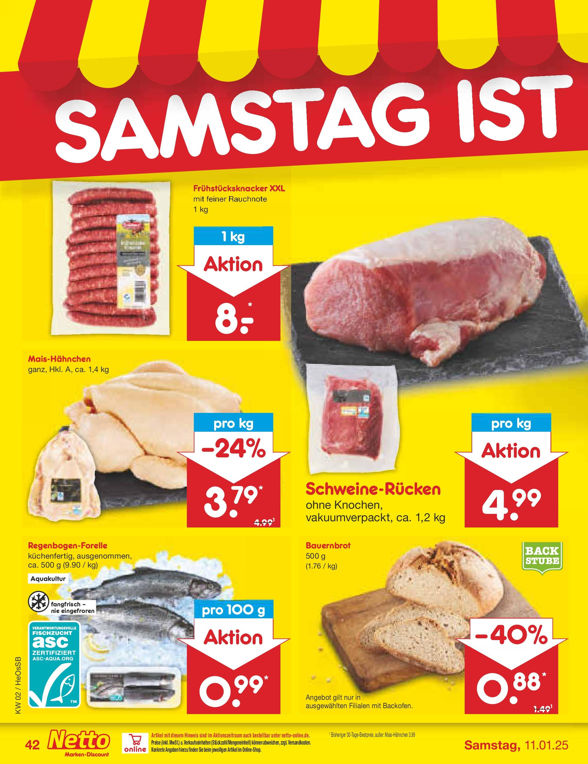 Netto Marken-Discount - Netto: Getränkeangebote (ab 06.01.2025) » Angebote | Seite: 58 | Produkte: Schweinerucken