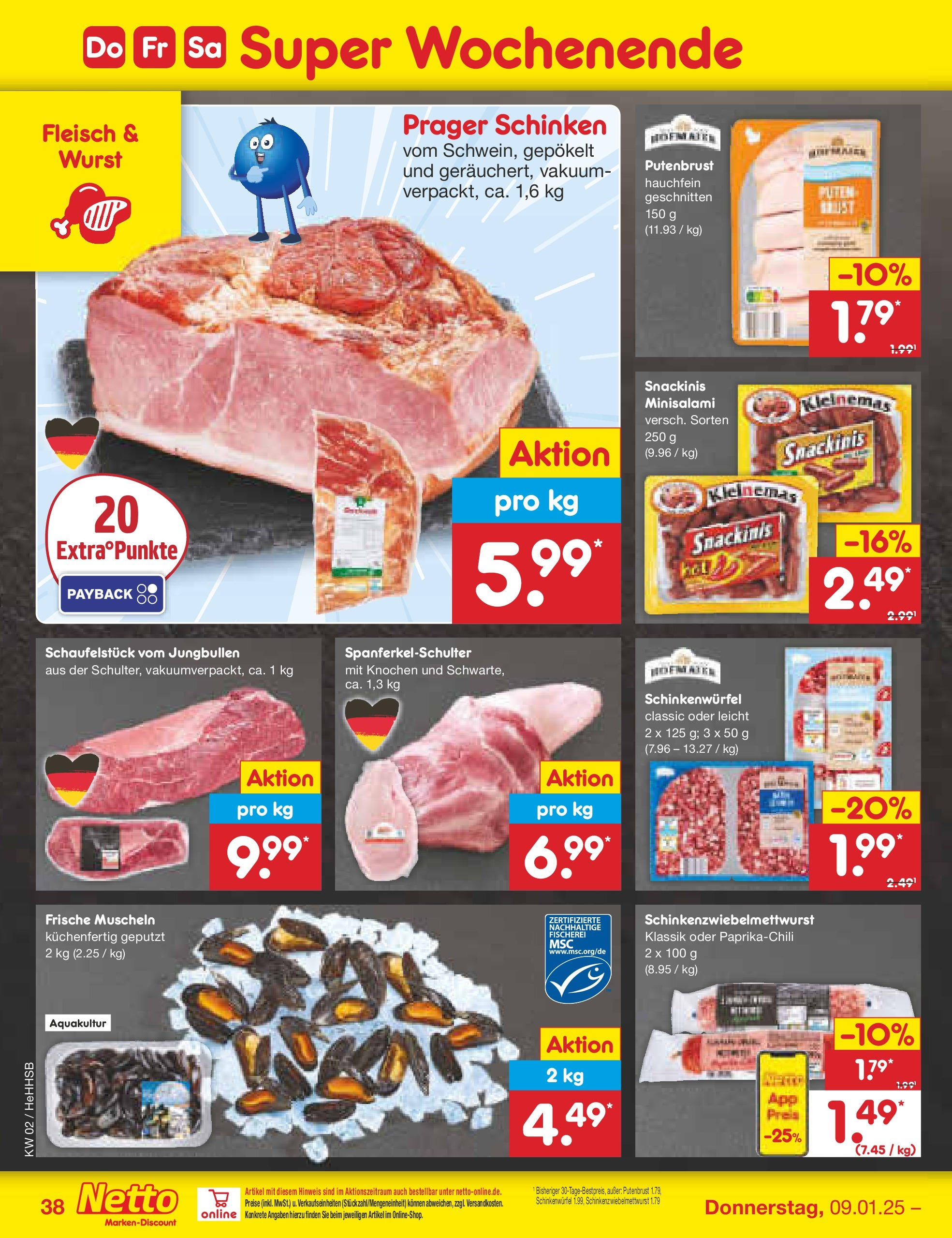 Netto Marken-Discount - Netto: Getränkeangebote (ab 06.01.2025) » Angebote | Seite: 54 | Produkte: Wurst, Schinken, Fleisch