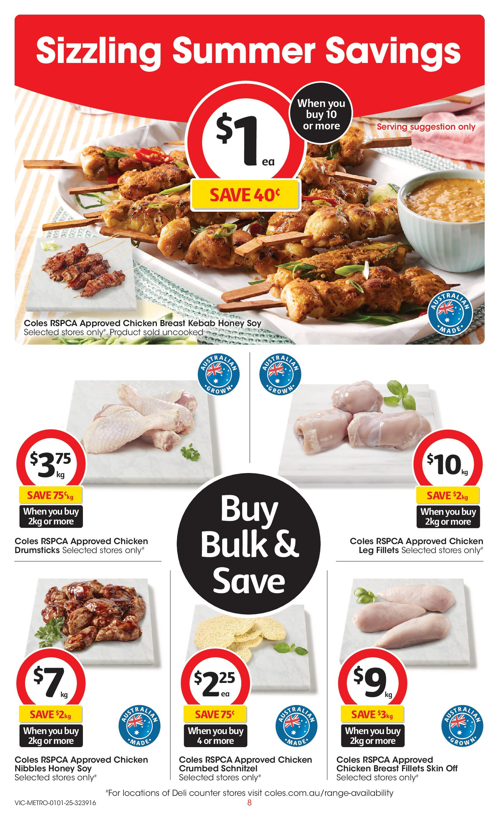 ﻿﻿Coles catalogue valid from 31/12/2024 > Online Australia | Page: 8 | Products: Honey, Chicken