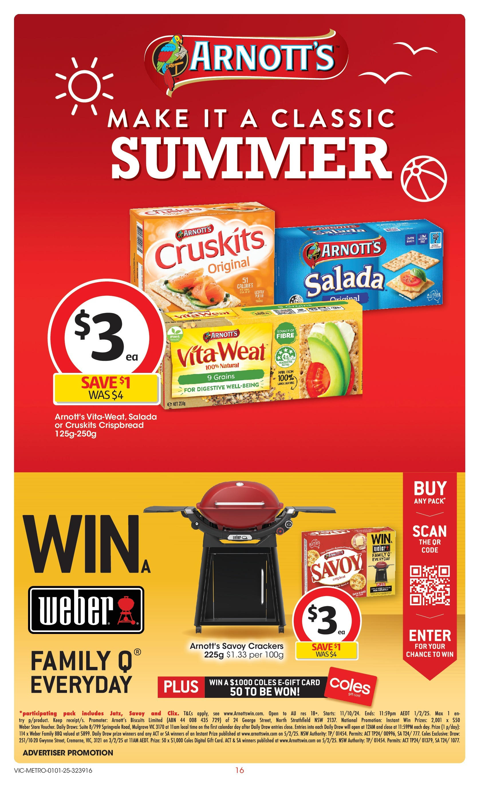 ﻿﻿Coles catalogue valid from 31/12/2024 > Online Australia | Page: 16 | Products: Crackers, Suite, Biscuits, Oven