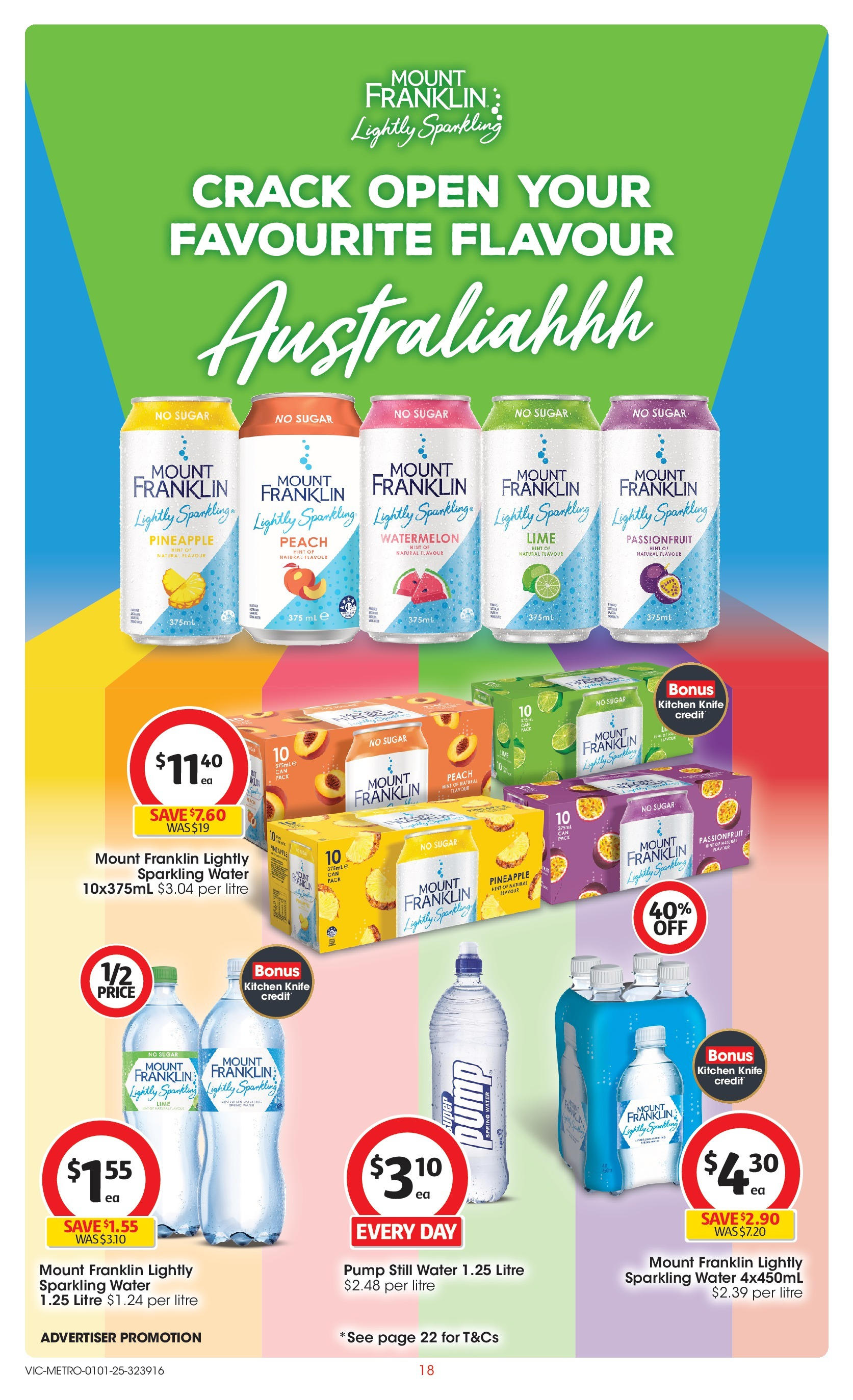 ﻿﻿Coles catalogue valid from 31/12/2024 > Online Australia | Page: 18 | Products: Passionfruit, Water, Sugar, Peach