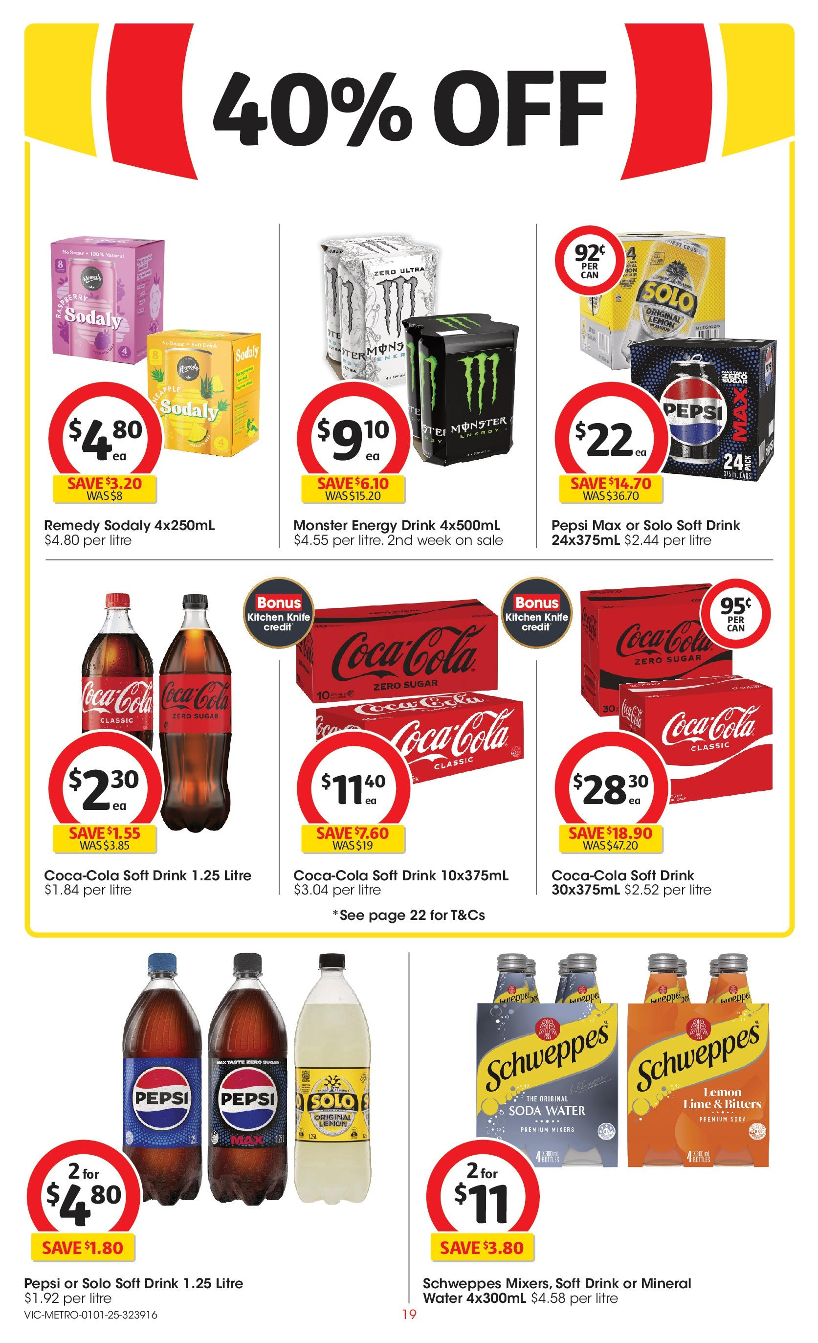 ﻿﻿Coles catalogue valid from 31/12/2024 > Online Australia | Page: 19 | Products: Pepsi, Coca Cola Zero, Sugar, Lime