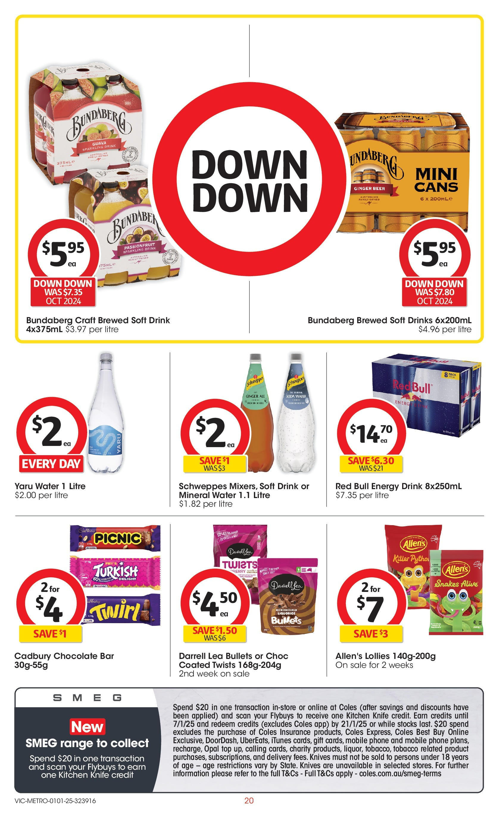 ﻿﻿Coles catalogue valid from 31/12/2024 > Online Australia | Page: 20 | Products: Chocolate, Ginger, Water, Mobile