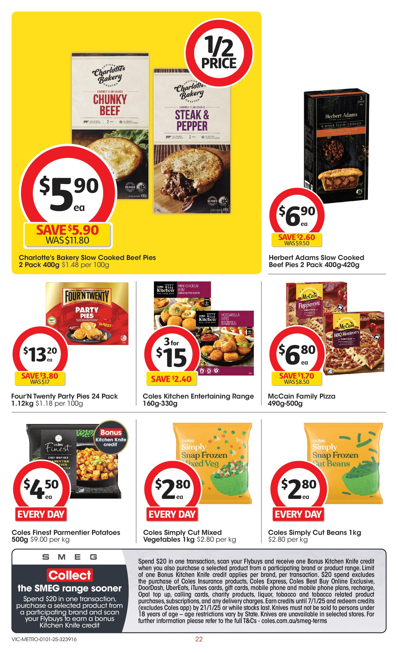 ﻿﻿Coles catalogue valid from 31/12/2024 > Online Australia | Page: 22 | Products: Beef, Opal, Garlic, Bakery