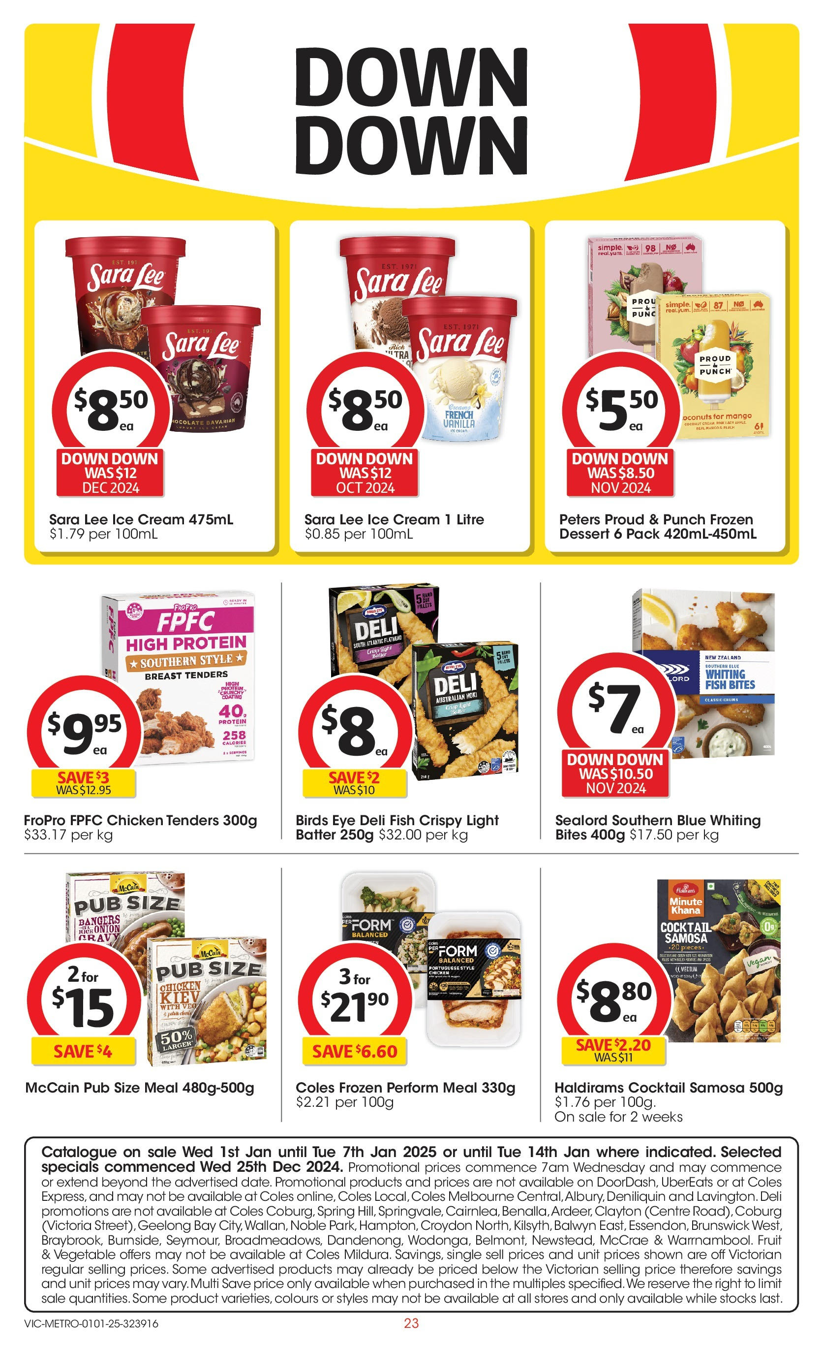 ﻿﻿Coles catalogue valid from 31/12/2024 > Online Australia | Page: 23 | Products: Chicken, Cream, Ice cream, Mango