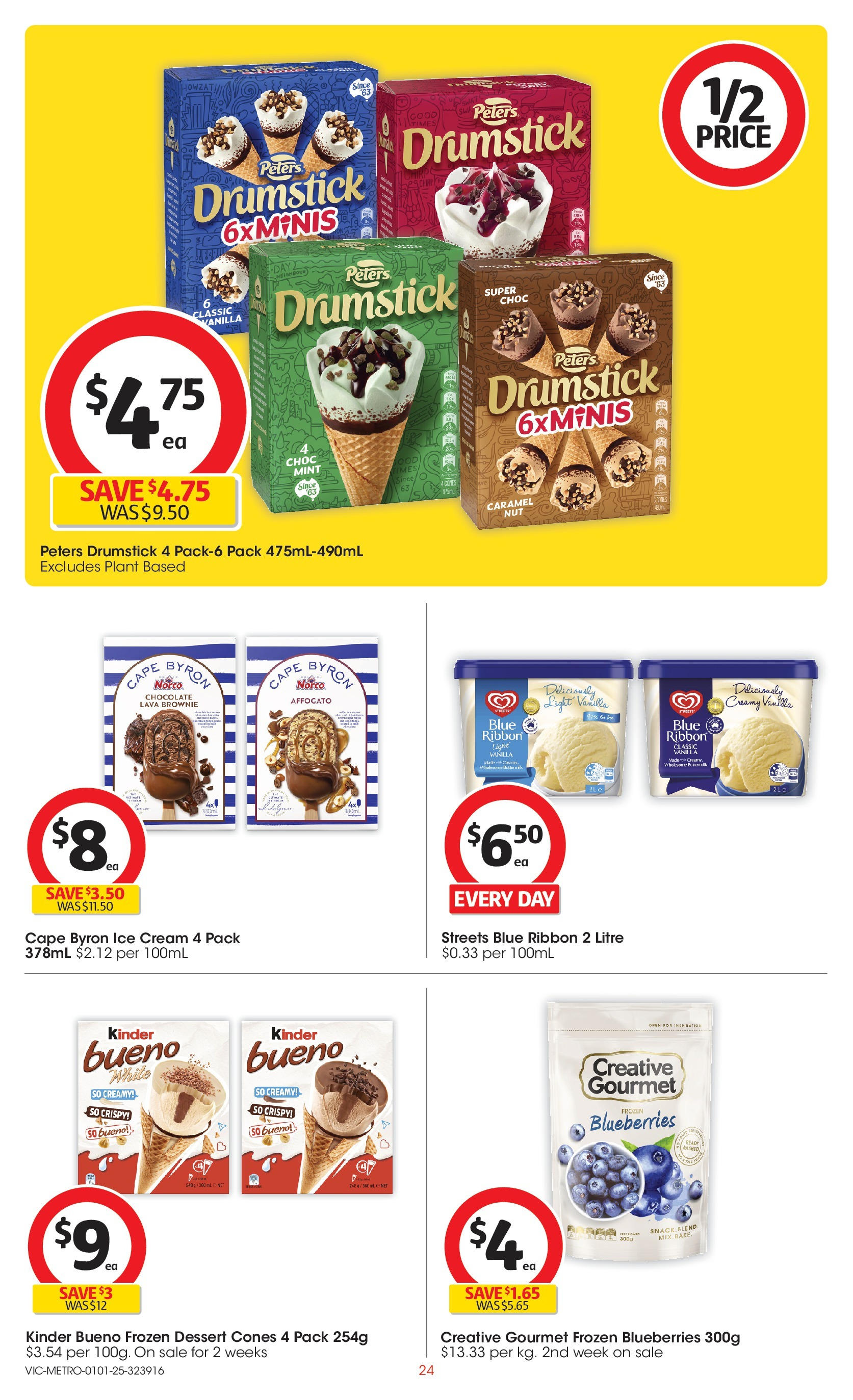 ﻿﻿Coles catalogue valid from 31/12/2024 > Online Australia | Page: 24 | Products: Plant, Chocolate, Cream, Blueberries