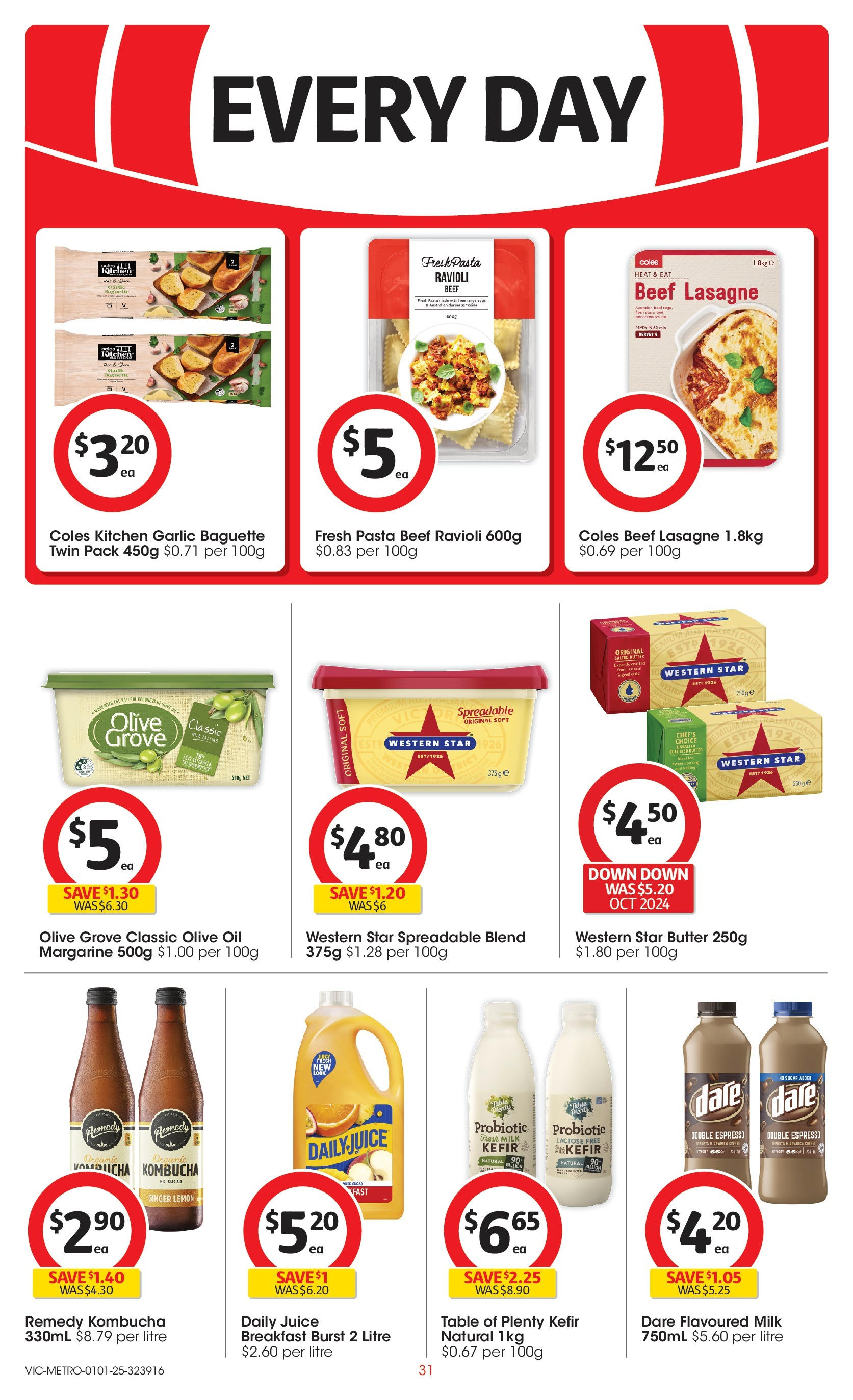 ﻿﻿Coles catalogue valid from 31/12/2024 > Online Australia | Page: 31 | Products: Table, Milk, Dairy, Ginger