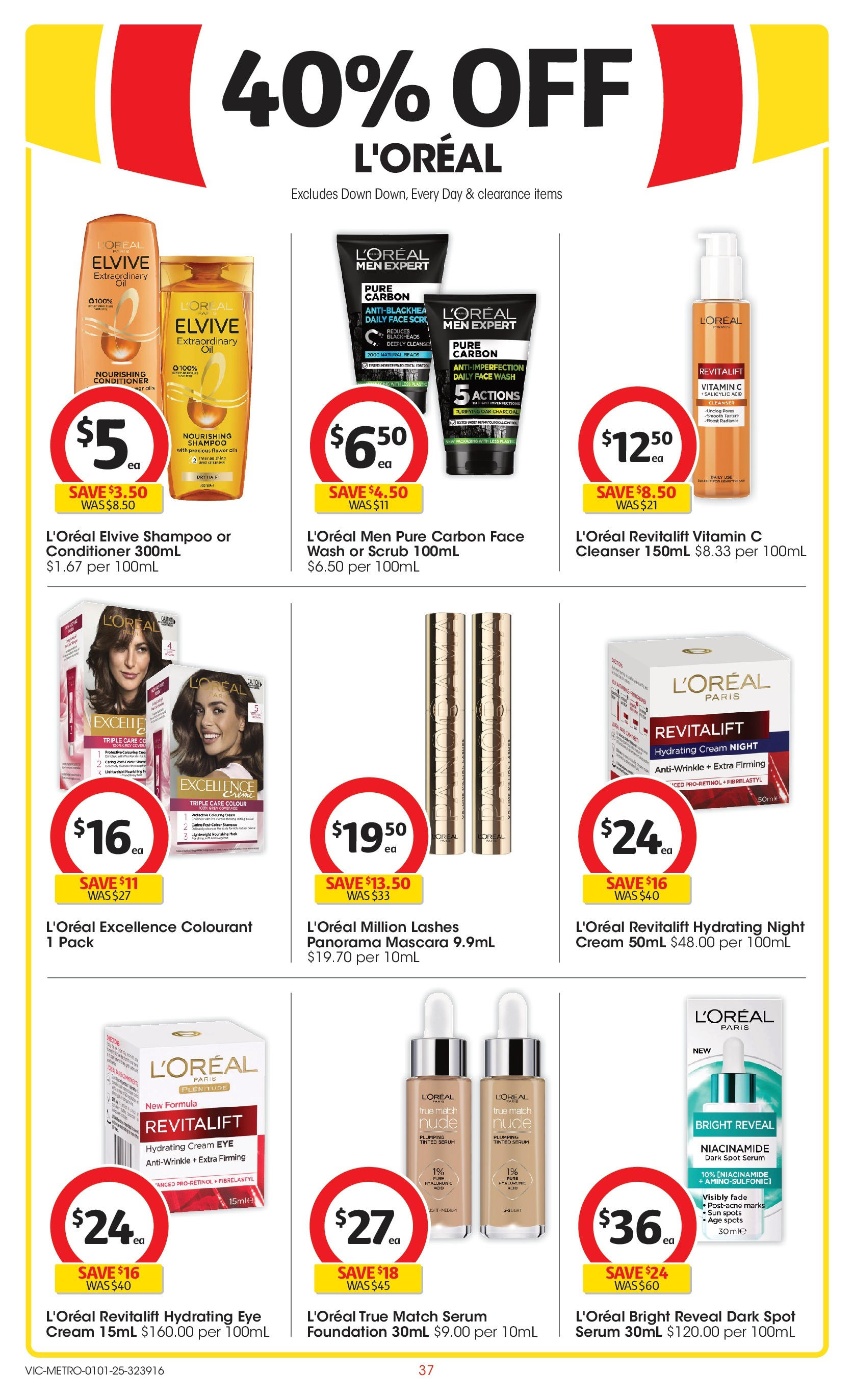 ﻿﻿Coles catalogue valid from 31/12/2024 > Online Australia | Page: 37 | Products: Shampoo, Face wash, Night cream, Vitamin