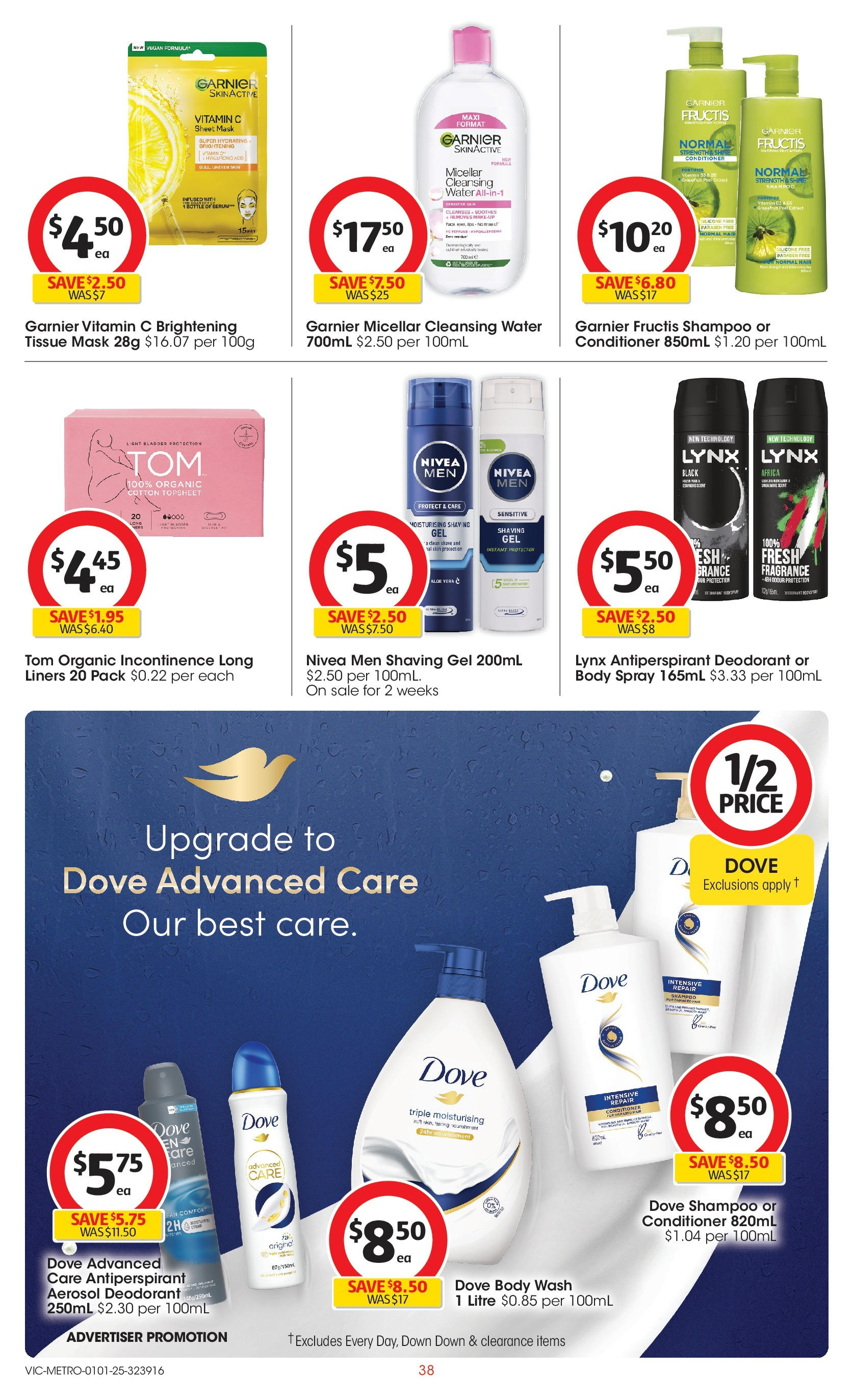 ﻿﻿Coles catalogue valid from 31/12/2024 > Online Australia | Page: 38 | Products: Fur, Peel, Antiperspirant, Vitamin