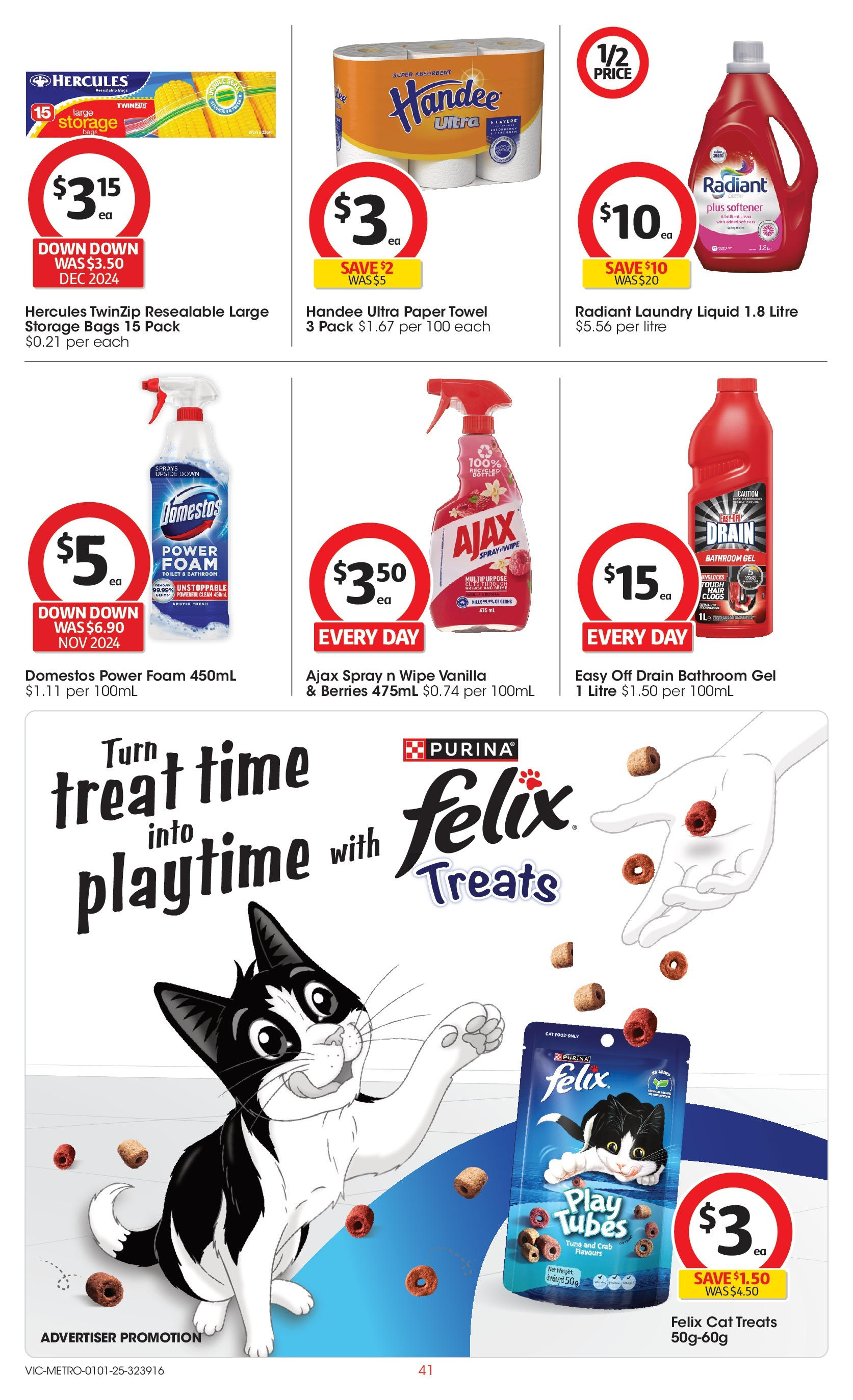 ﻿﻿Coles catalogue valid from 31/12/2024 > Online Australia | Page: 41 | Products: Toilet, Crab, Laundry, Bathroom