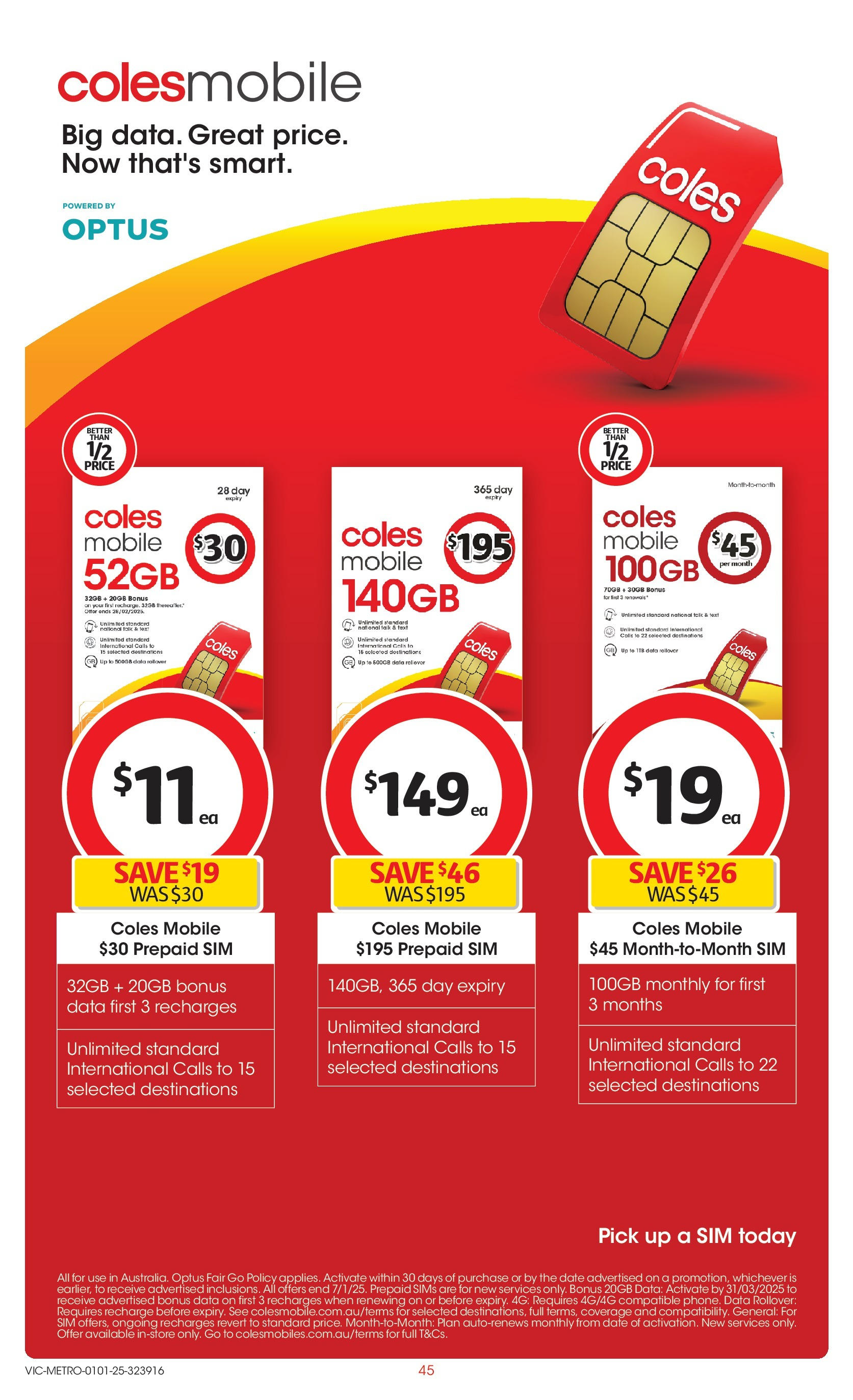 ﻿﻿Coles catalogue valid from 31/12/2024 > Online Australia | Page: 45 | Products: Date, Mobile