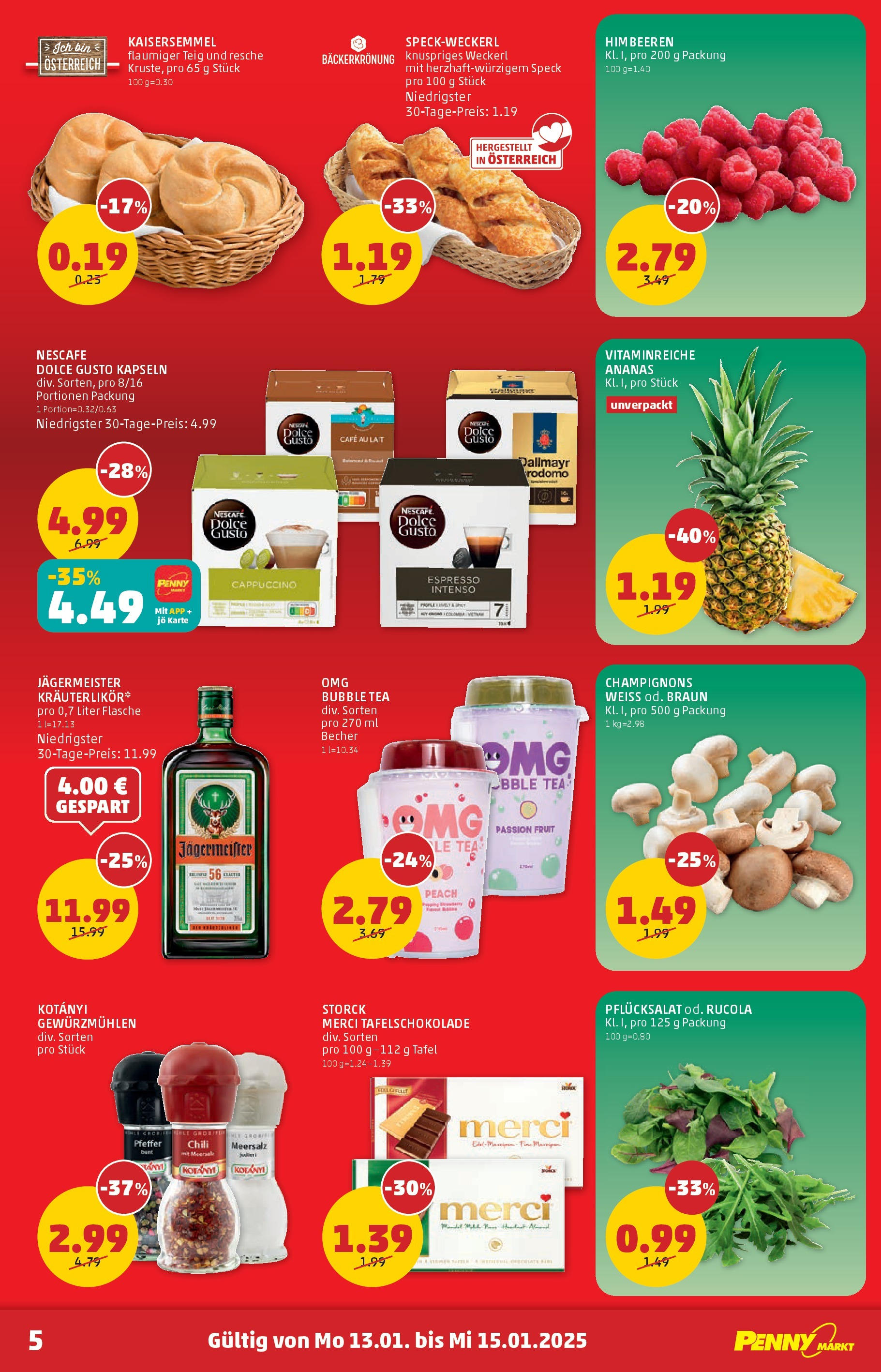 Penny Markt Die ganze Woche sparen. ab (09.01.2025) - Angebote, Prospekt | Seite: 5 | Produkte: Pfeffer, Chili, Ananas