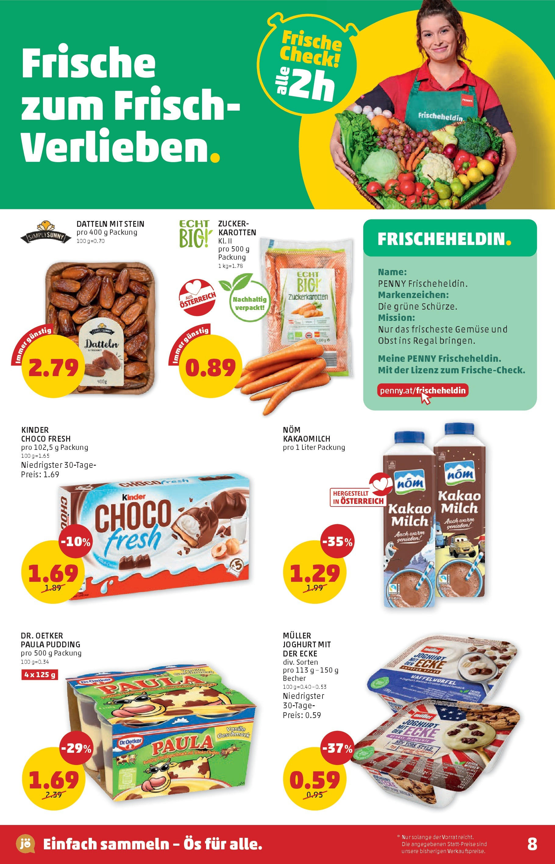 Penny Markt Die ganze Woche sparen. ab (09.01.2025) - Angebote, Prospekt | Seite: 8 | Produkte: Gemüse, Obst, Regal, Joghurt