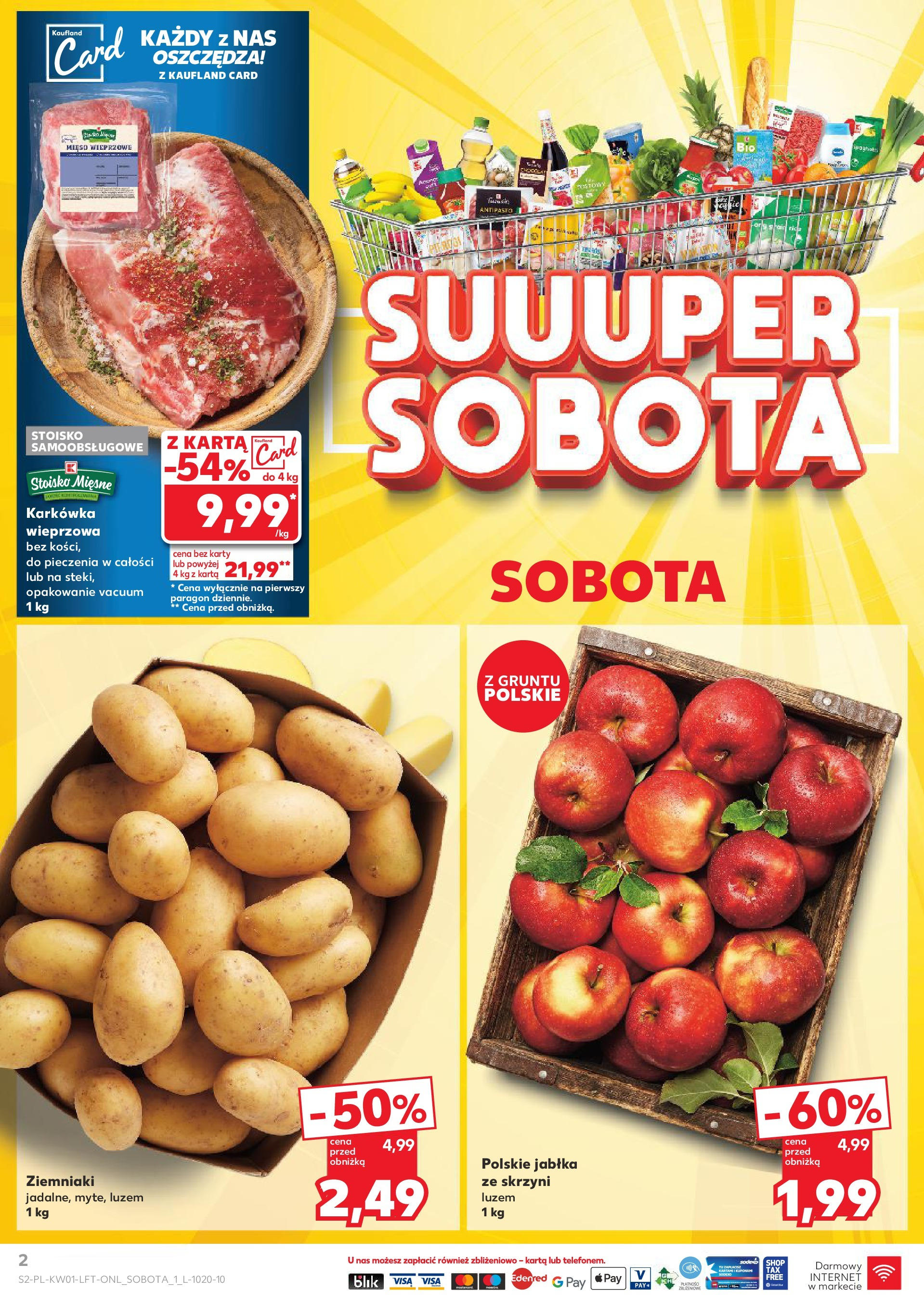 Kaufland gazetka od 02.01.2025 - od jutra PDF | Strona: 2 | Produkty: Karta, Mięso, Jabłka, Ziemniaki