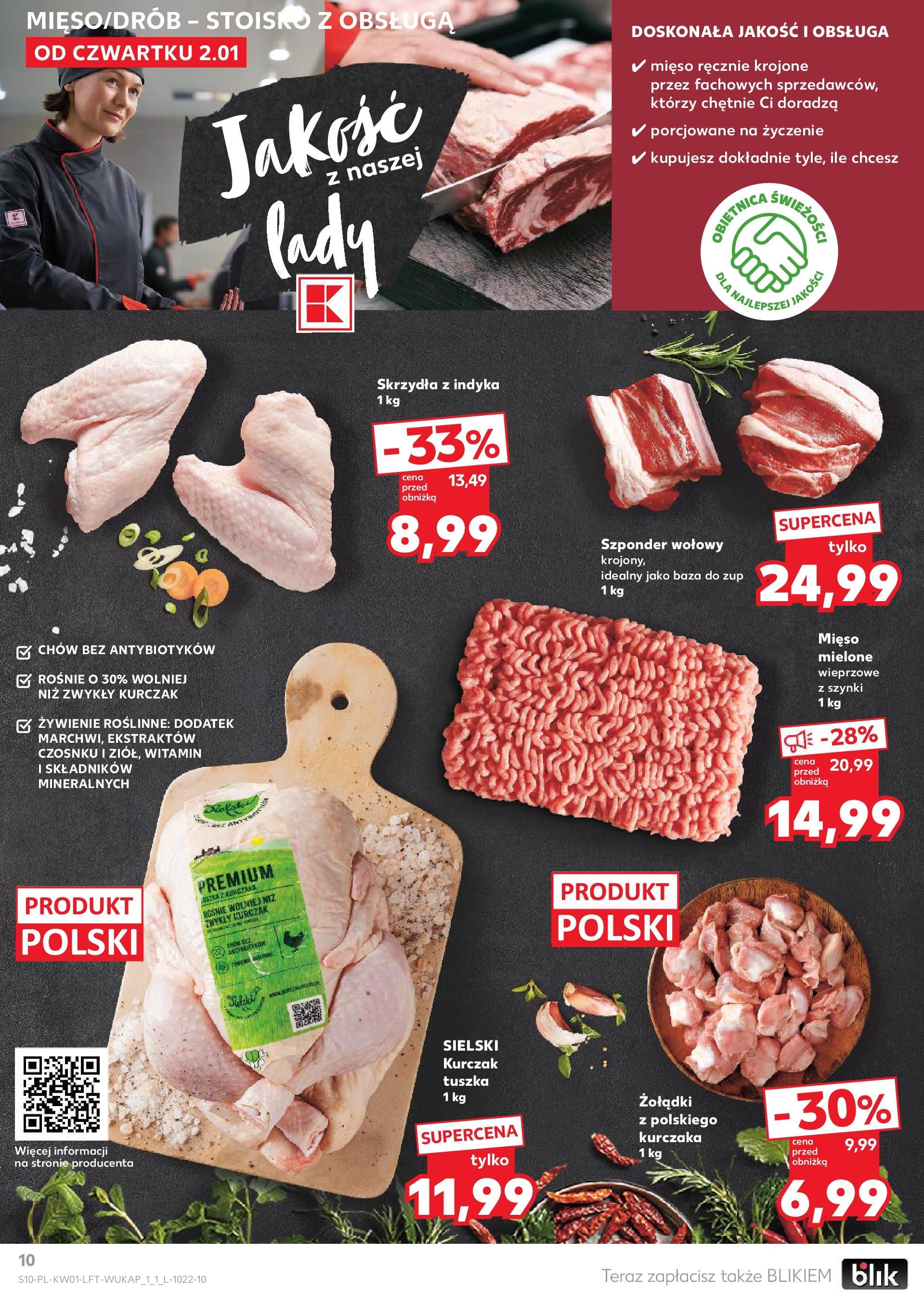 Kaufland gazetka od 02.01.2025 - od jutra PDF | Strona: 10 | Produkty: Kurczak, Mięso, Mięso mielone