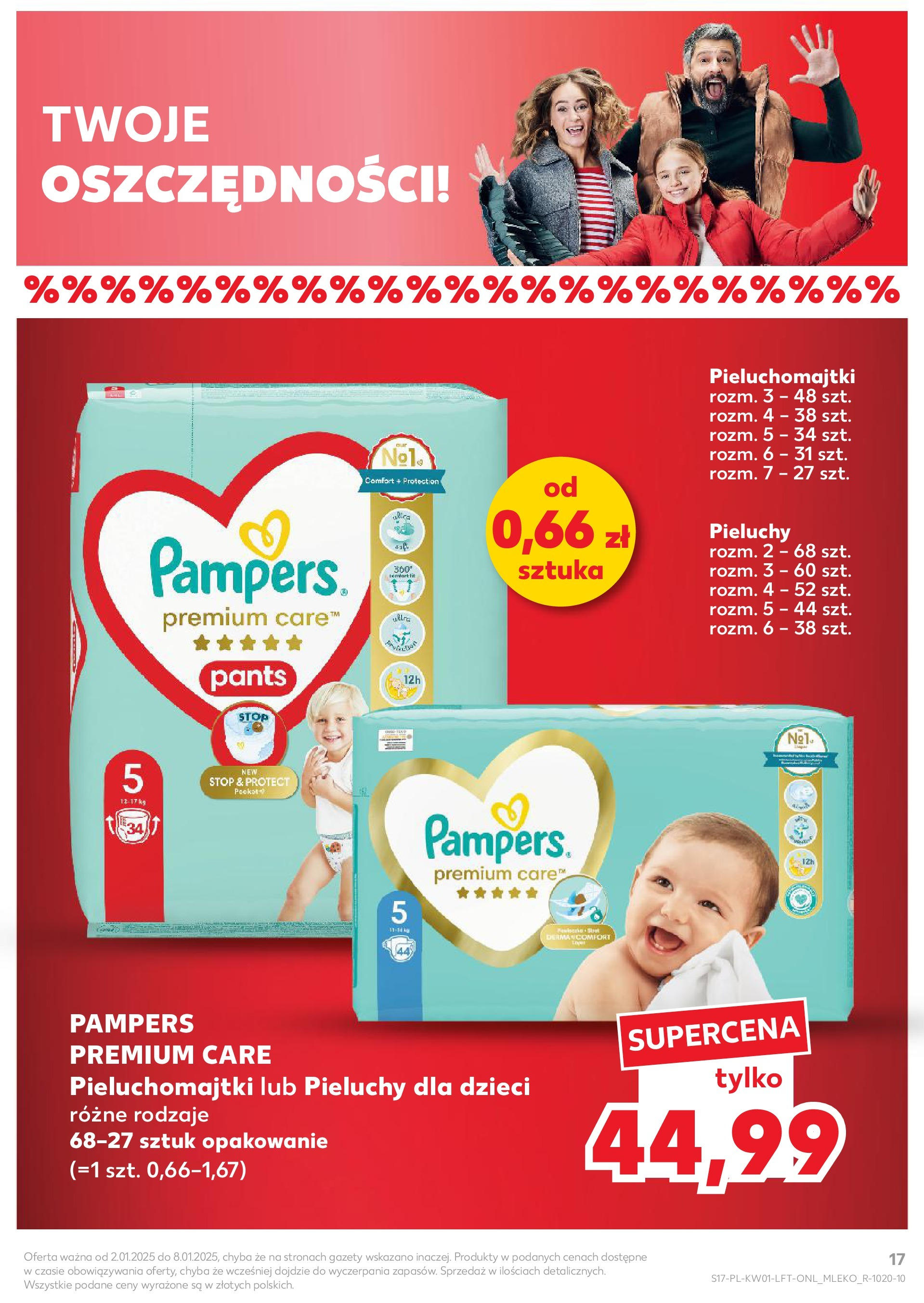 Kaufland gazetka od 02.01.2025 - od jutra PDF | Strona: 17 | Produkty: Pampers, Pieluchomajtki