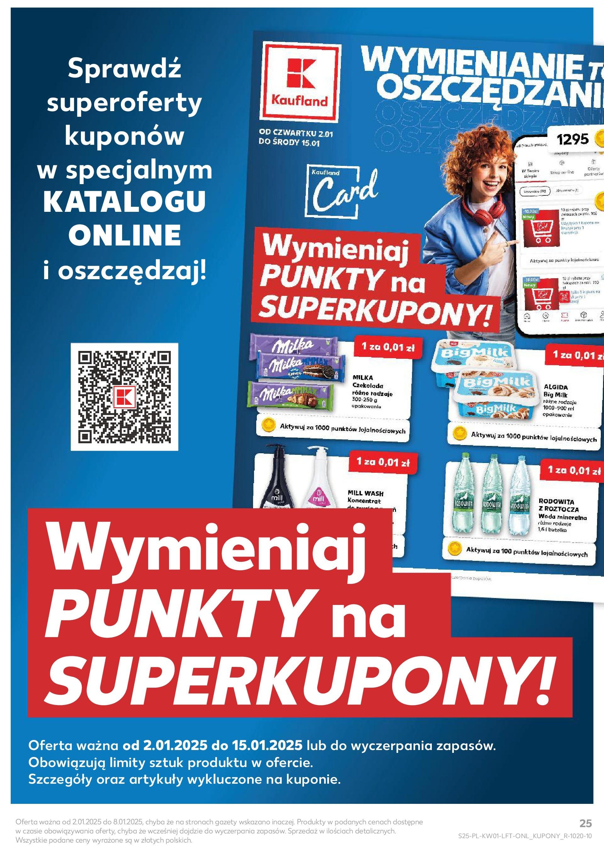 Kaufland gazetka od 02.01.2025 - od jutra PDF | Strona: 25 | Produkty: Czekolada milka, Big Milk, Czekolada, Woda