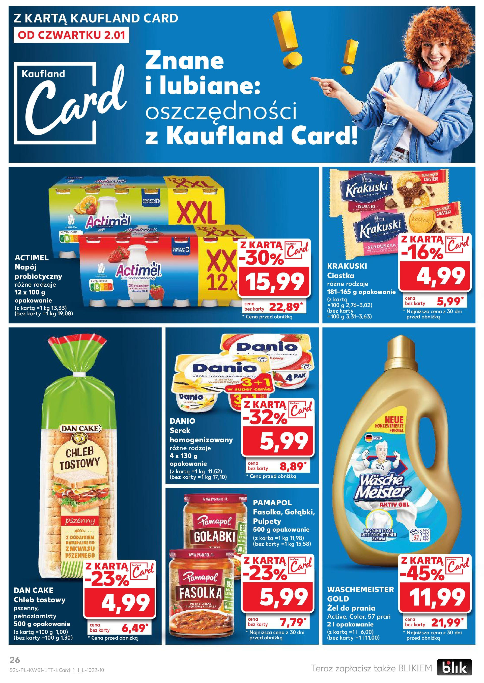 Kaufland gazetka od 02.01.2025 - od jutra PDF | Strona: 26 | Produkty: Serek homogenizowany, Serek, Chleb tostowy, Chleb