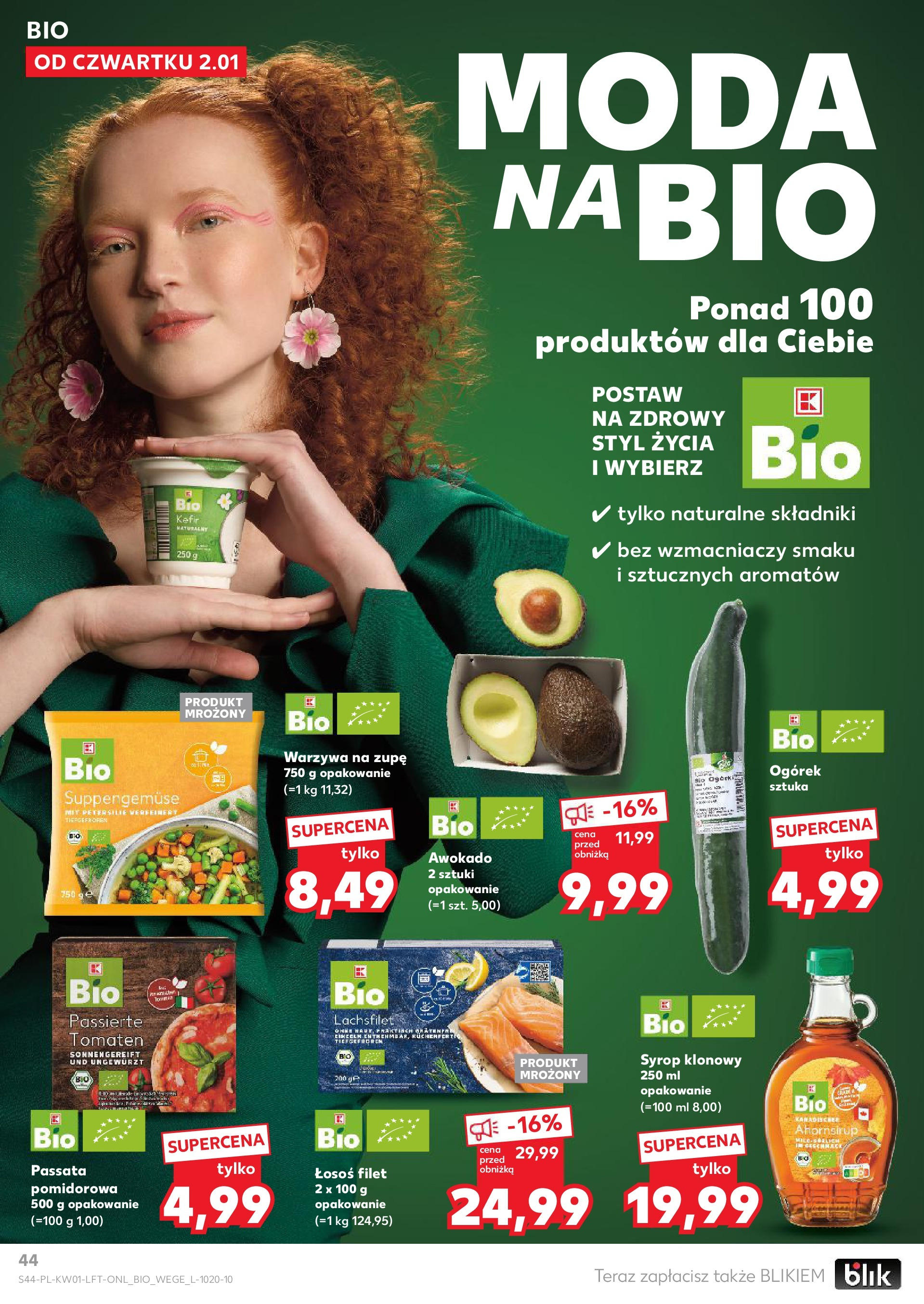 Kaufland gazetka od 02.01.2025 - od jutra PDF | Strona: 44 | Produkty: Syrop, Kefir, Awokado, Warzywa