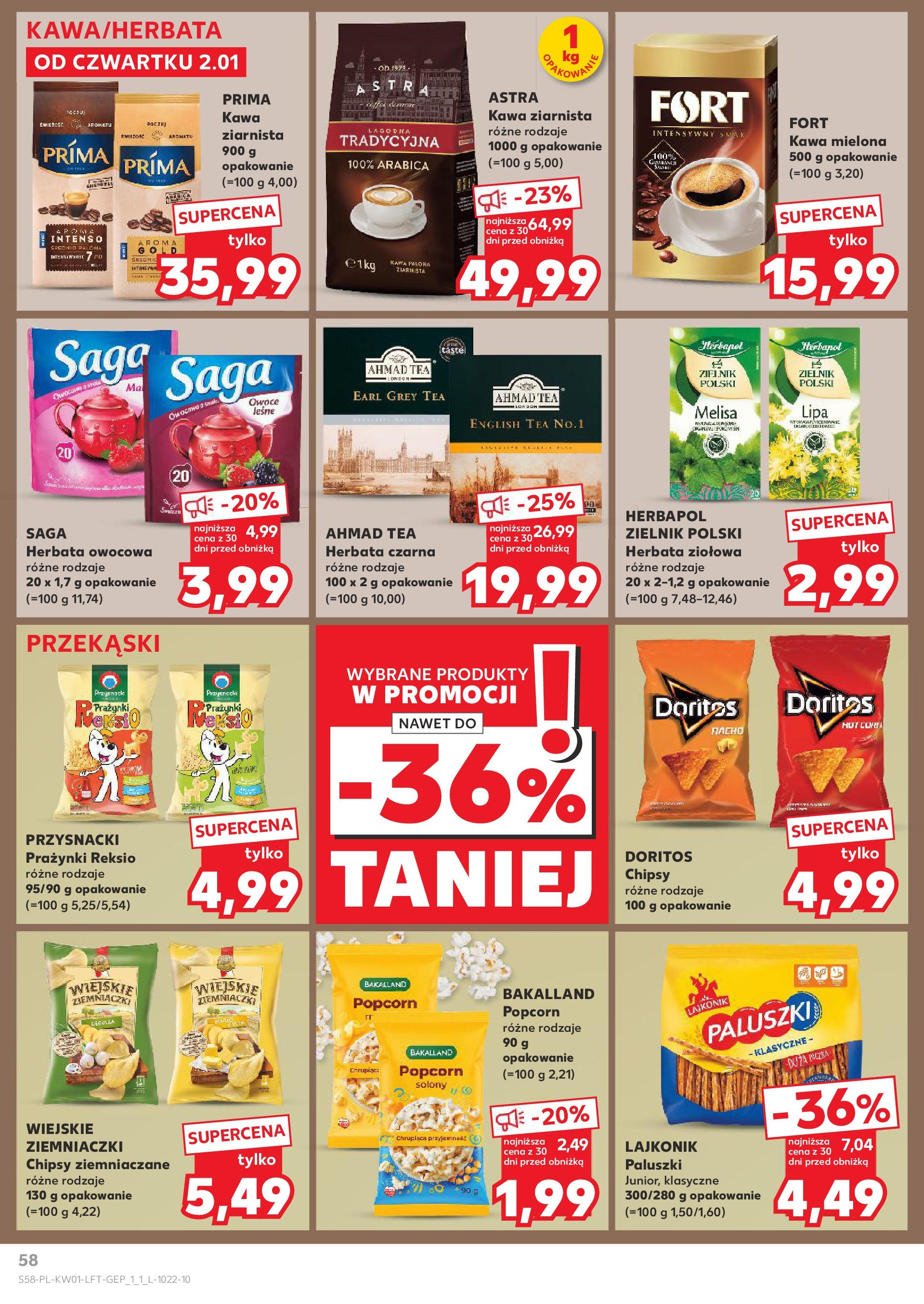 Kaufland gazetka od 02.01.2025 - od jutra PDF | Strona: 58 | Produkty: Chipsy, Doritos, Ziemniaczki, Paluszki