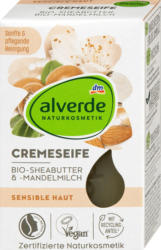 alverde NATURKOSMETIK Seifenstück Cremeseife mit Sheabutter & Mandelmilch