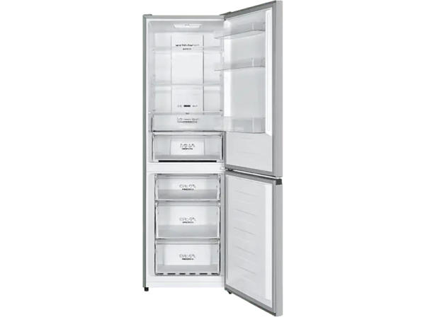 Gorenje NRK619CAXL4 Kühl- und Gefrierkombination (C, 304 l, 1860 mm hoch, freistehend, No Frost (verminderte Eisbildung), Silber)