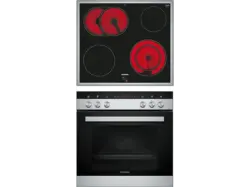 Siemens Herdset HE113FBS2 inkl. Kochfeld EA 645 GN 17 + Teleskopauszug, Herd, Kochfeld (Strahlungsheizung, A, 66 l)