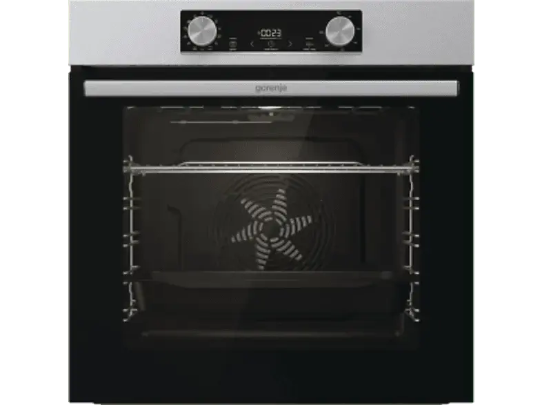 Gorenje BOP6737E02XK Backofen mit Pyrolyse (77 l, Schwarz, 595 mm breit, A)