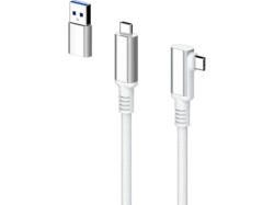 ISY IC-3003 USB C Kabel mit USB-Adapter; Zubehör für Meta Quest