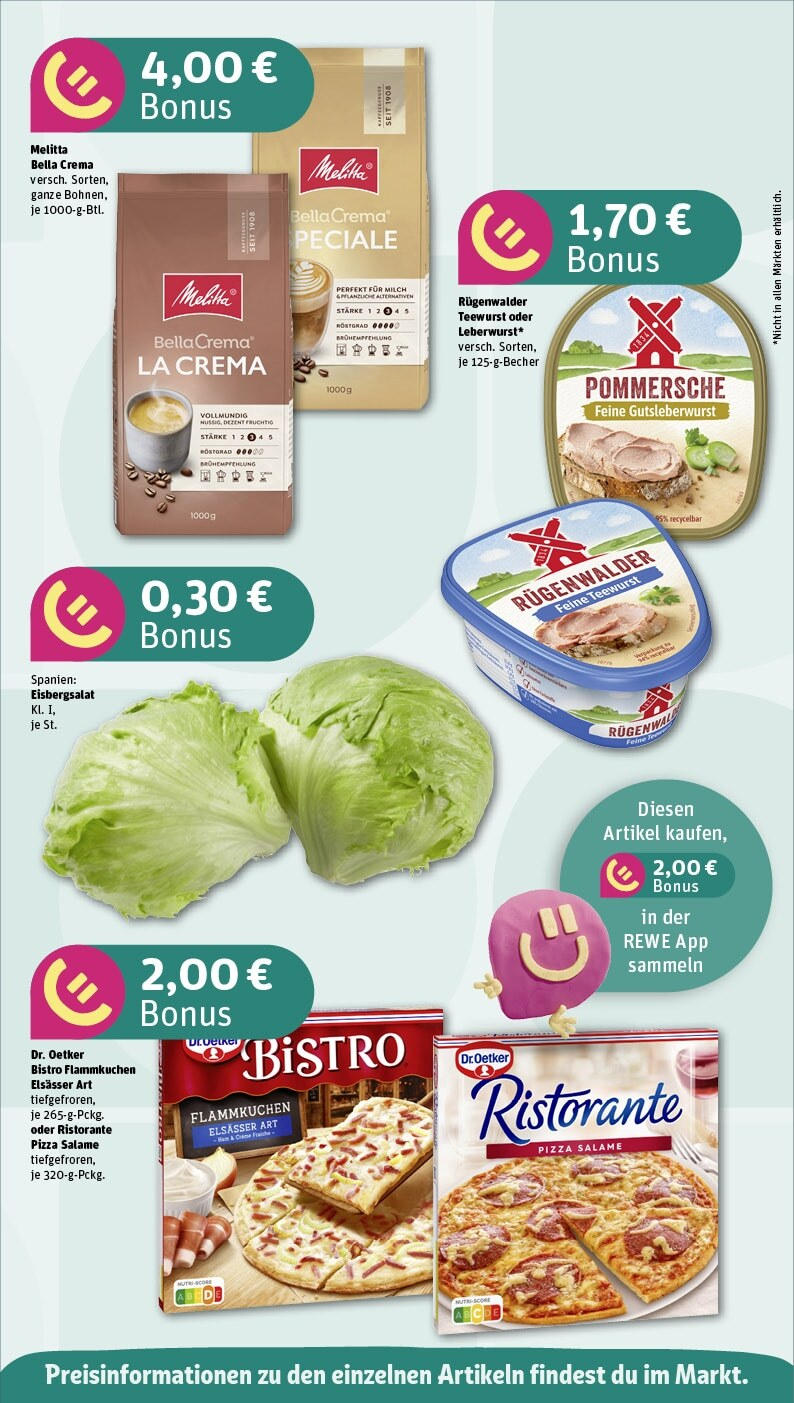 Rewe - Berlin / Mitte, Ackerstraße 2 (ab 06.01.2025) zum Blättern » Angebote | Seite: 5 | Produkte: Ristorante, Melitta, Eisbergsalat, Pizza