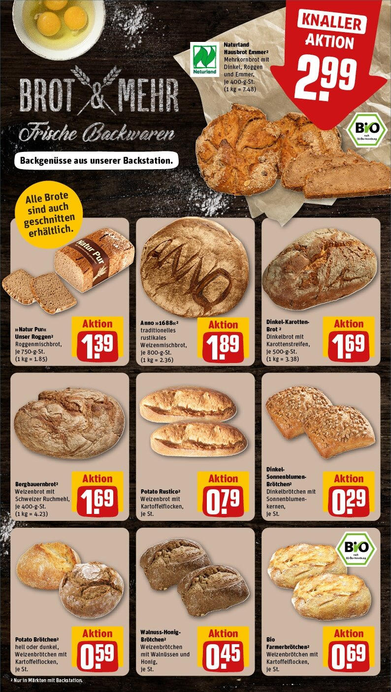 Rewe - Berlin / Mitte, Ackerstraße 2 (ab 06.01.2025) zum Blättern » Angebote | Seite: 14 | Produkte: Brot