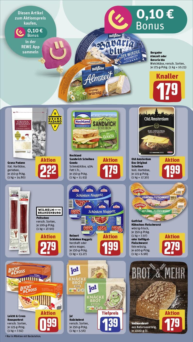 Rewe - Berlin / Mitte, Ackerstraße 2 (ab 06.01.2025) zum Blättern » Angebote | Seite: 16 | Produkte: Gouda, Brot, Schinken