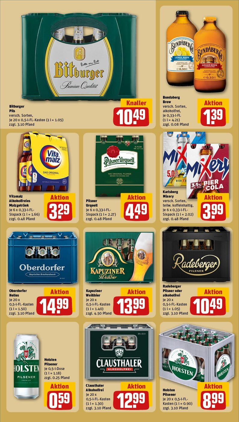 Rewe - Berlin / Mitte, Ackerstraße 2 (ab 06.01.2025) zum Blättern » Angebote | Seite: 20 | Produkte: Bitburger, Weißbier, Holsten, Mixery