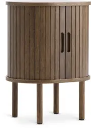 JYSK Нощно шкафче LYNGVIG 2 плъзгащи врати тъмен дъб