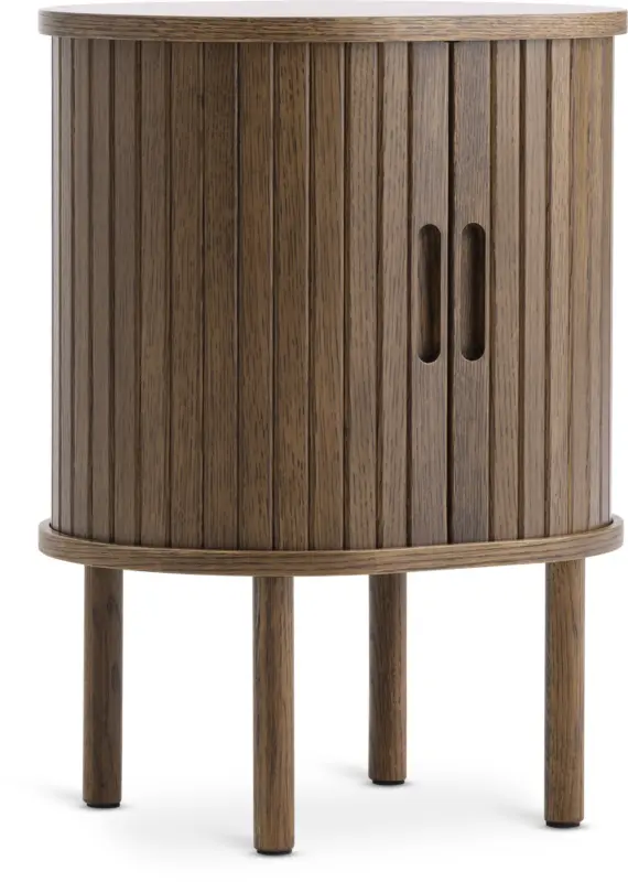 JYSK Нощно шкафче LYNGVIG 2 плъзгащи врати тъмен дъб