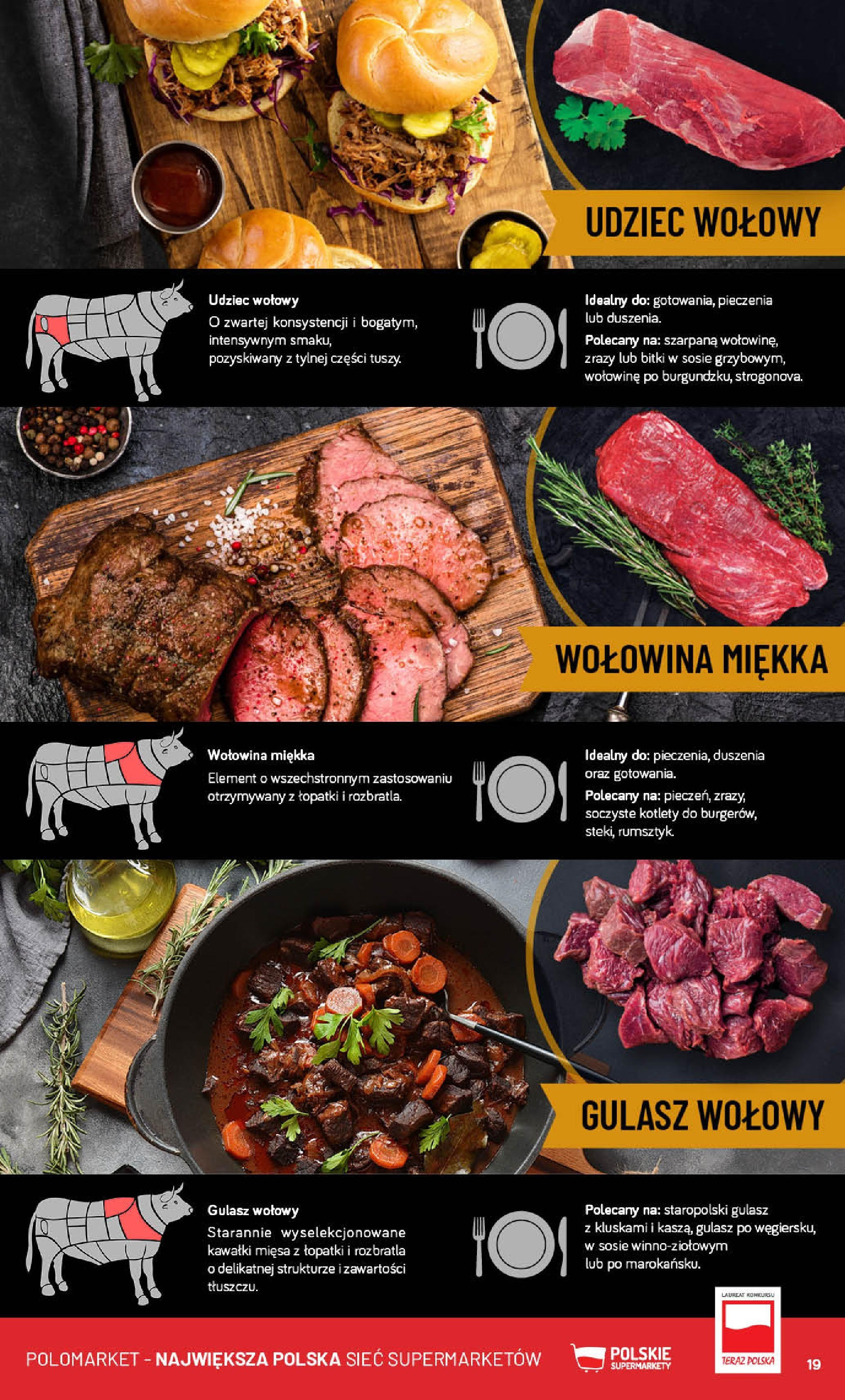 POLOmarket gazetka od jutra (22.01.2025) - Nowa PDF | Strona: 19 | Produkty: Wołowina, Gulasz, Kotlety