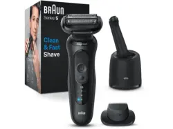 BRAUN Series 5 52-N7200cc Elektrorasierer (Netzbetrieb, Schwarz, 2 Rasiermodi)