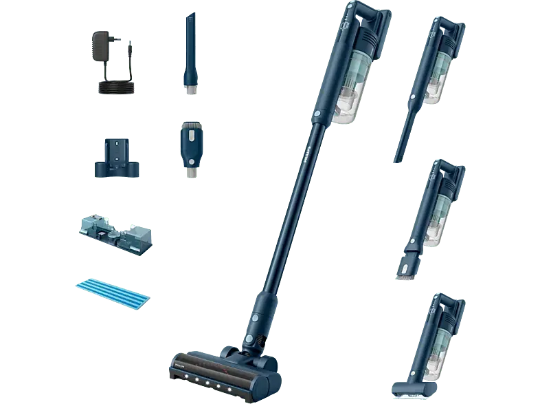 Philips XC5041/01 5000 Series Stielsauger (0,27 l, Akkulaufzeit: bis zu 60 Minuten, Salbeigrün)