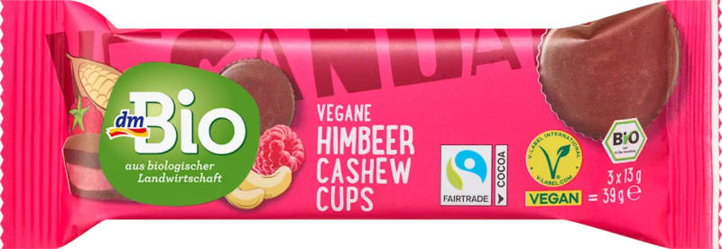 dmBio Vegane Himbeer-Cashew Cups