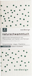 nordesign Naturschwammtuch-Set aus Zellulose/Baumwolle, salbei/weiß (17,2x20 cm)