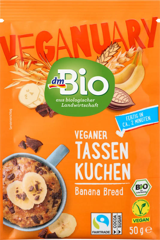 dmBio Veganer Tassenkuchen Banana Bread