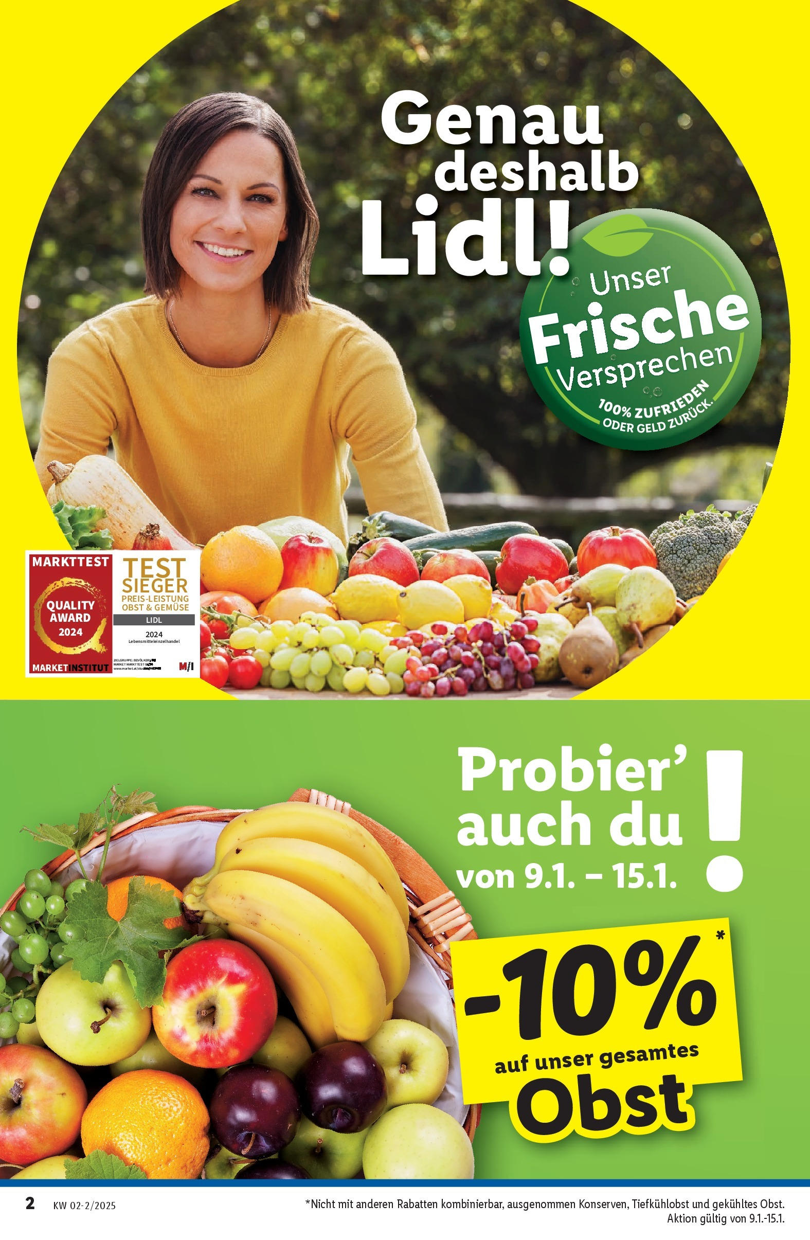 Lidl Flugblatt - Wien ab 09.01.2025 - Angebote ab donnerstag | Seite: 2 | Produkte: Gemüse, Obst