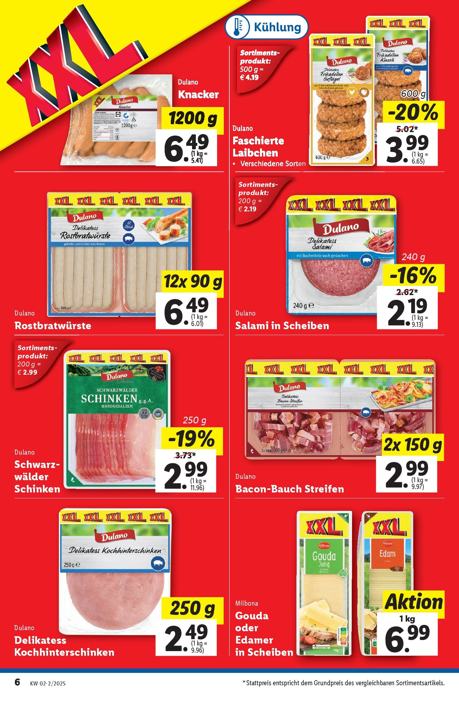 Lidl Flugblatt - Wien ab 09.01.2025 - Angebote ab donnerstag | Seite: 6 | Produkte: Salami, Schinken