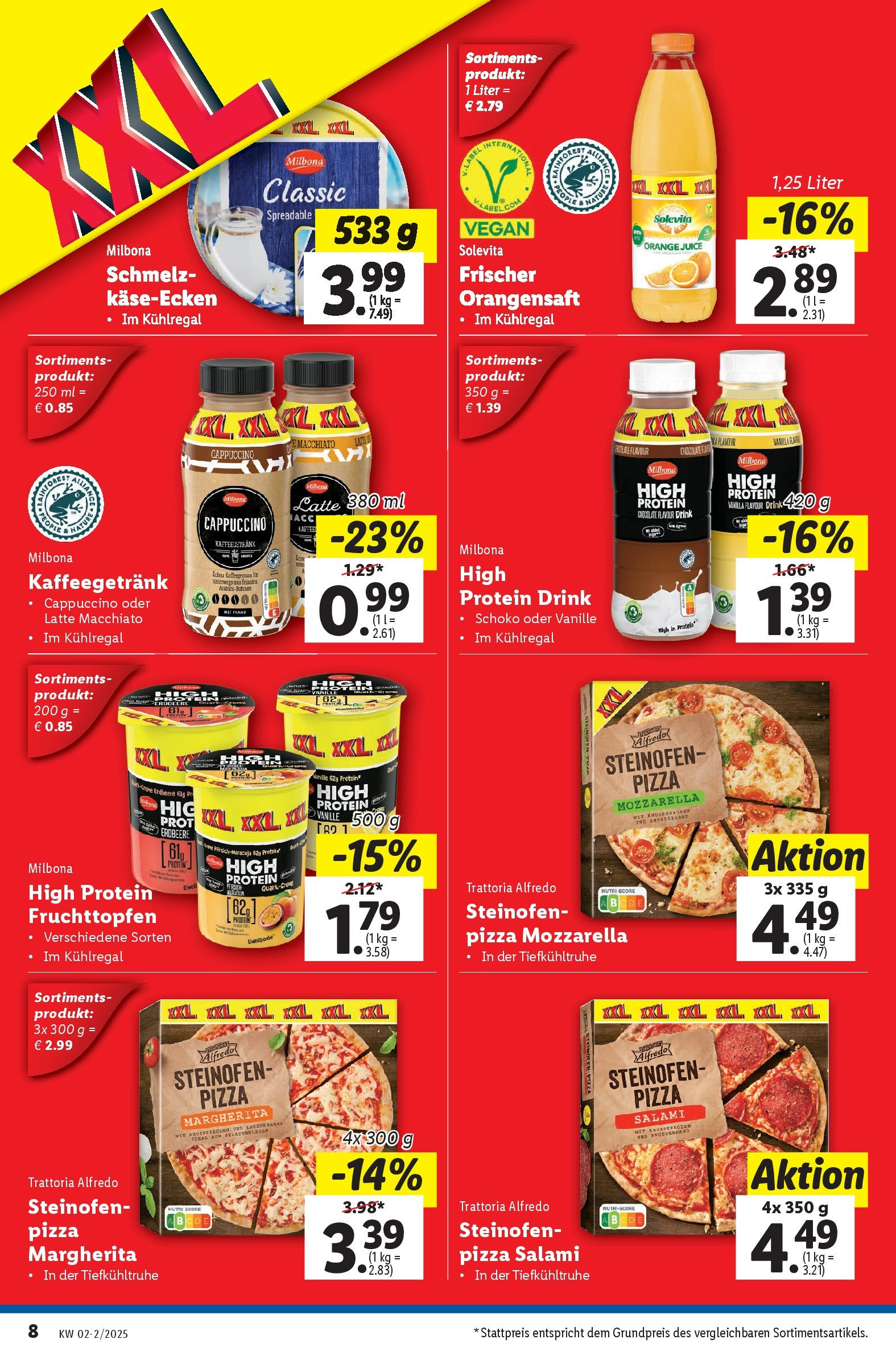 Lidl Flugblatt - Wien ab 09.01.2025 - Angebote ab donnerstag | Seite: 8 | Produkte: Salami, Pizza