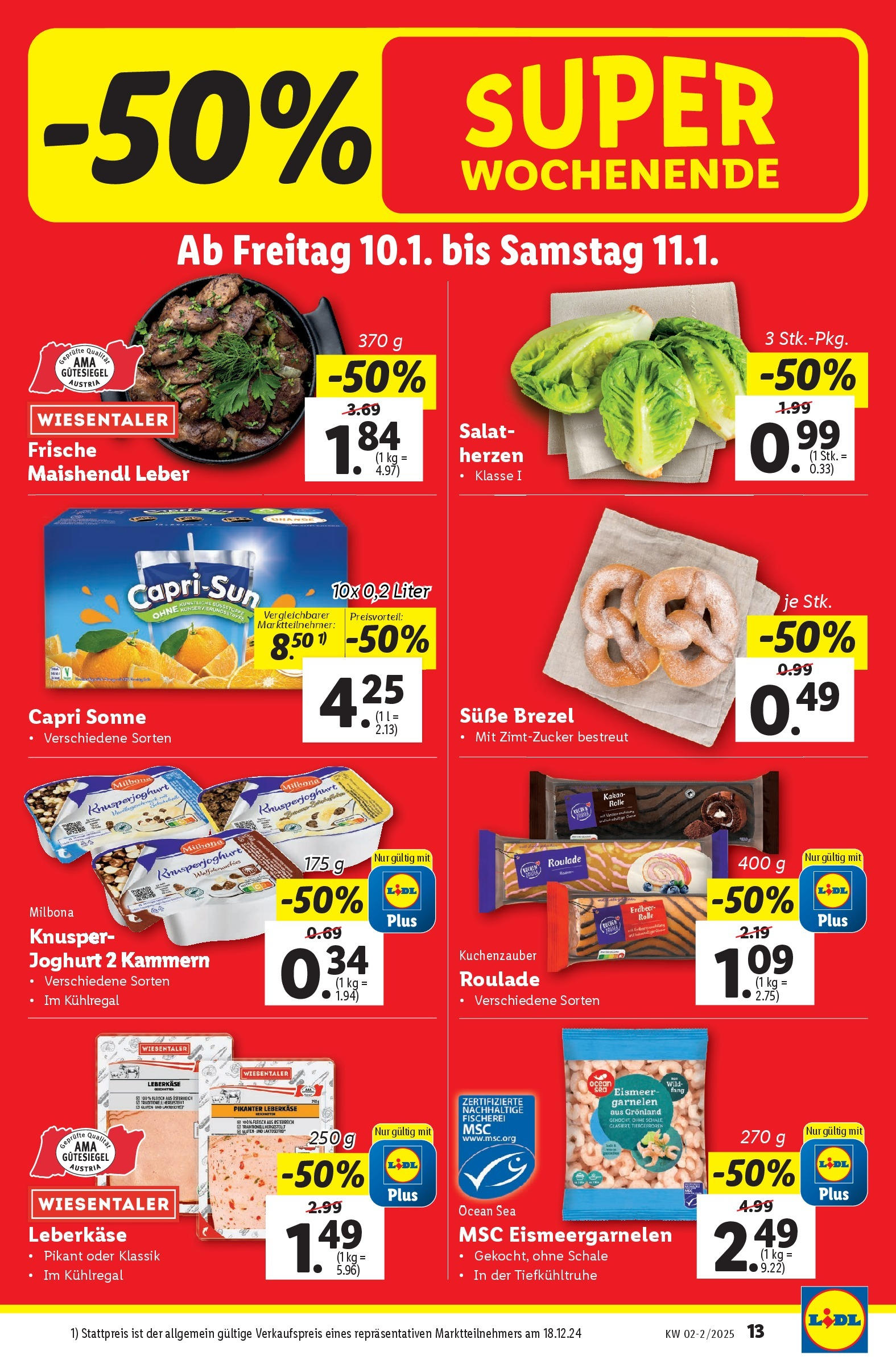 Lidl Flugblatt - Wien ab 09.01.2025 - Angebote ab donnerstag | Seite: 13 | Produkte: Salat, Joghurt