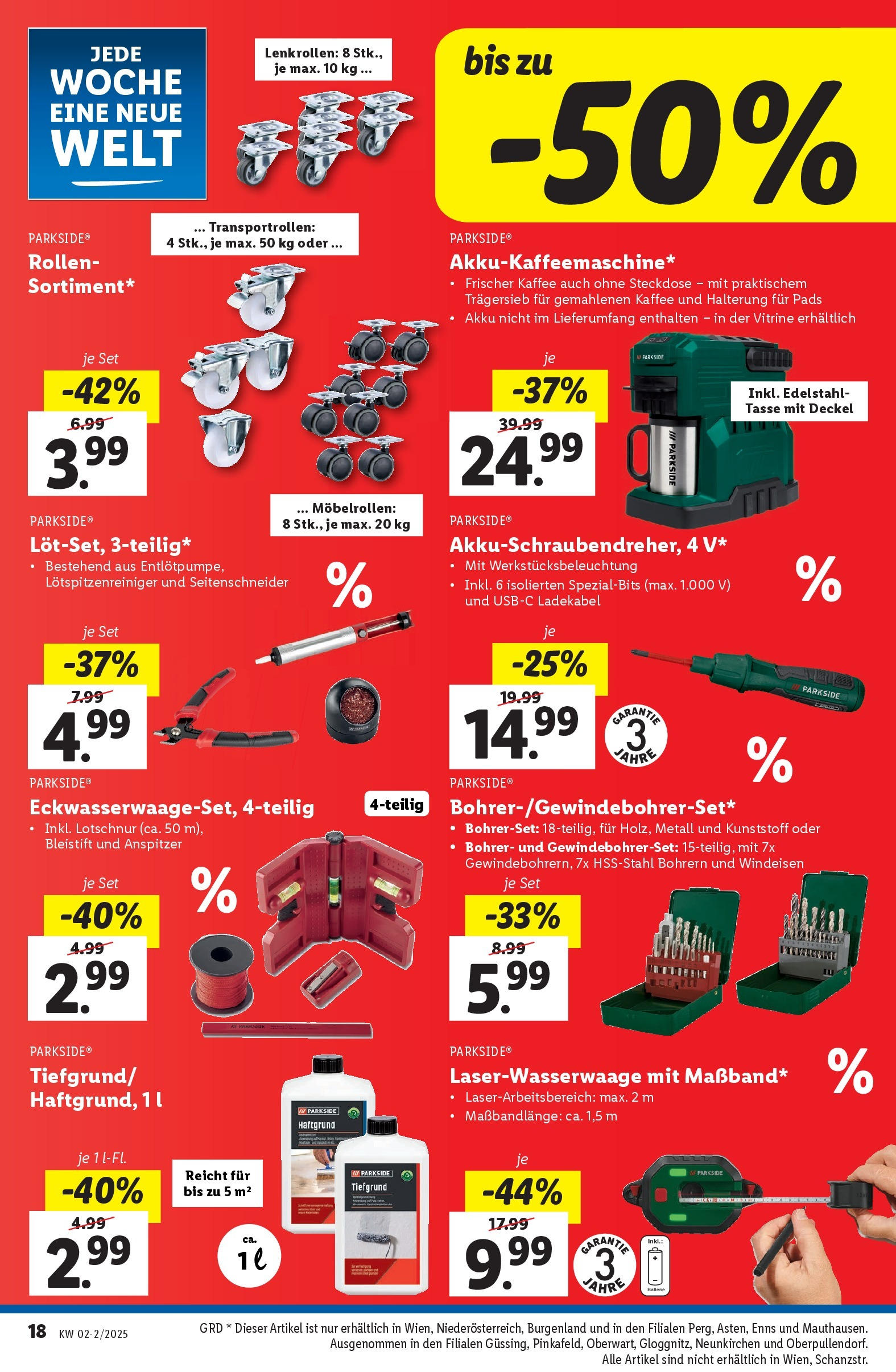 Lidl Flugblatt - Wien ab 09.01.2025 - Angebote ab donnerstag | Seite: 18 | Produkte: Steckdose, Kaffee